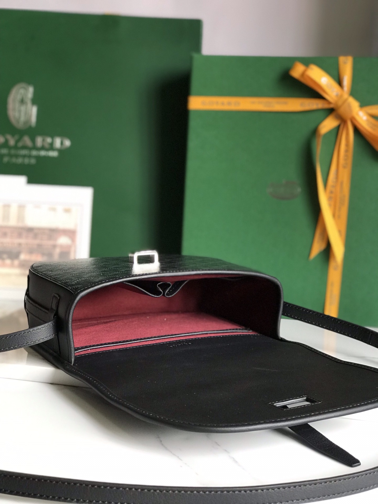 GOYARD Goyardine Belvedere II PM Messenger Bag Black