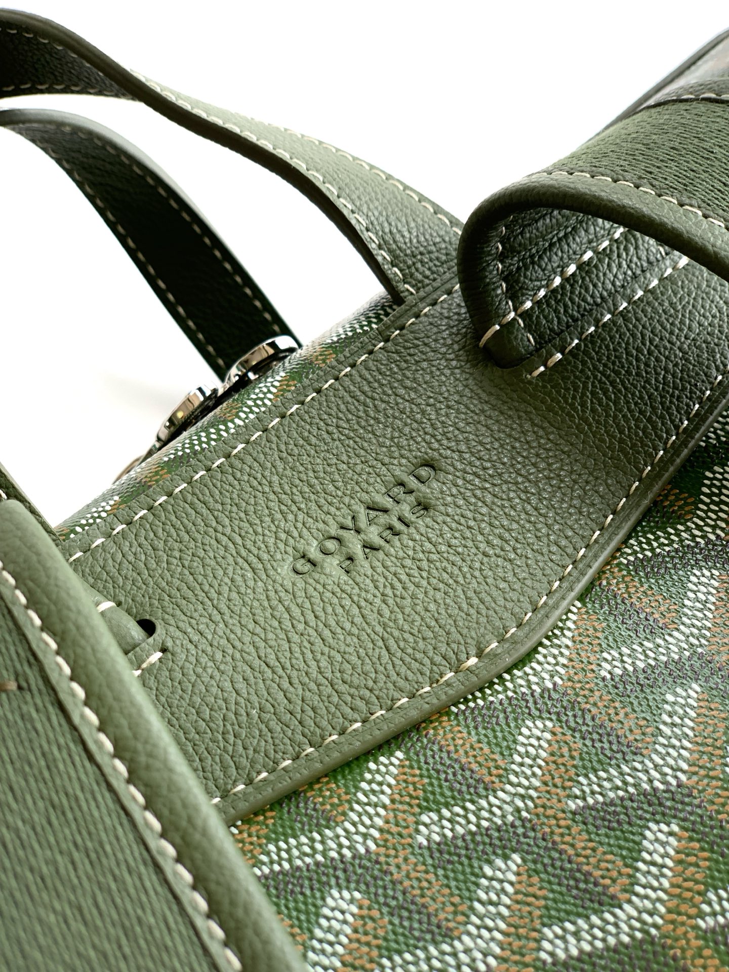 GOYARD Goyardine Calfskin Cisalpin MM Backpack Khaki 1658449