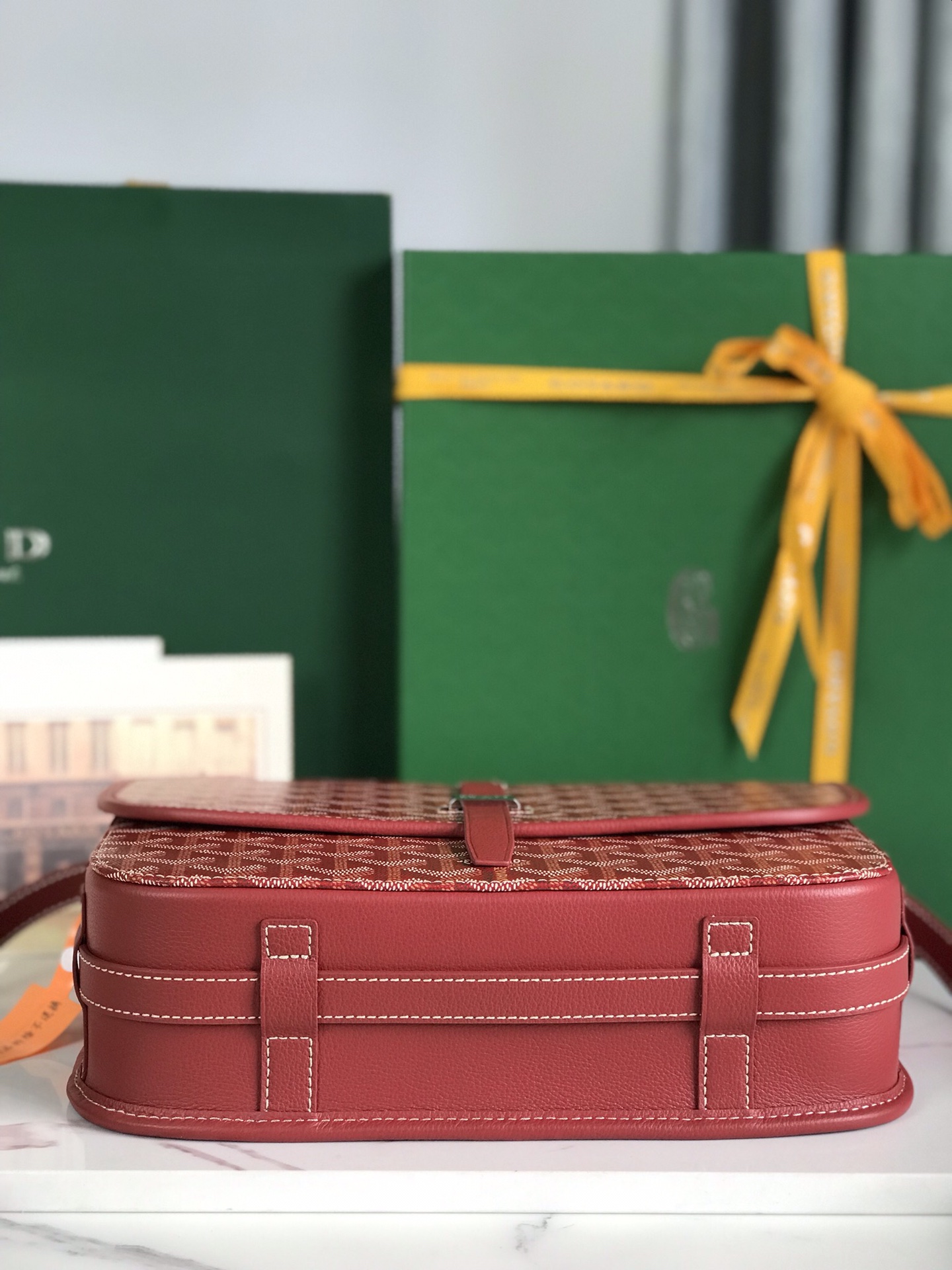 Goyard Belvedere II Messenger Bag Coated Canvas MM Red