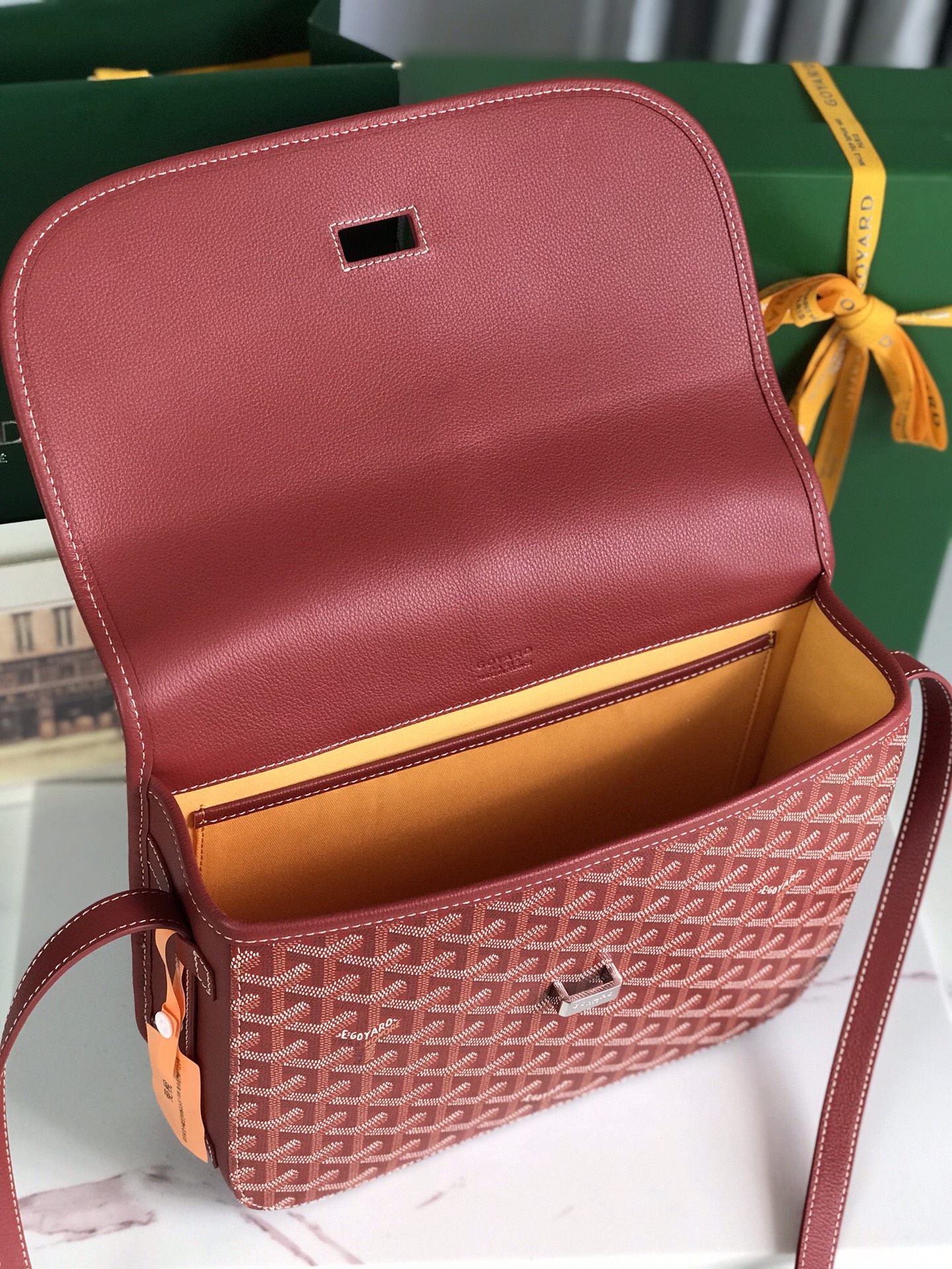 Goyard Belvedere II Messenger Bag Coated Canvas MM Red