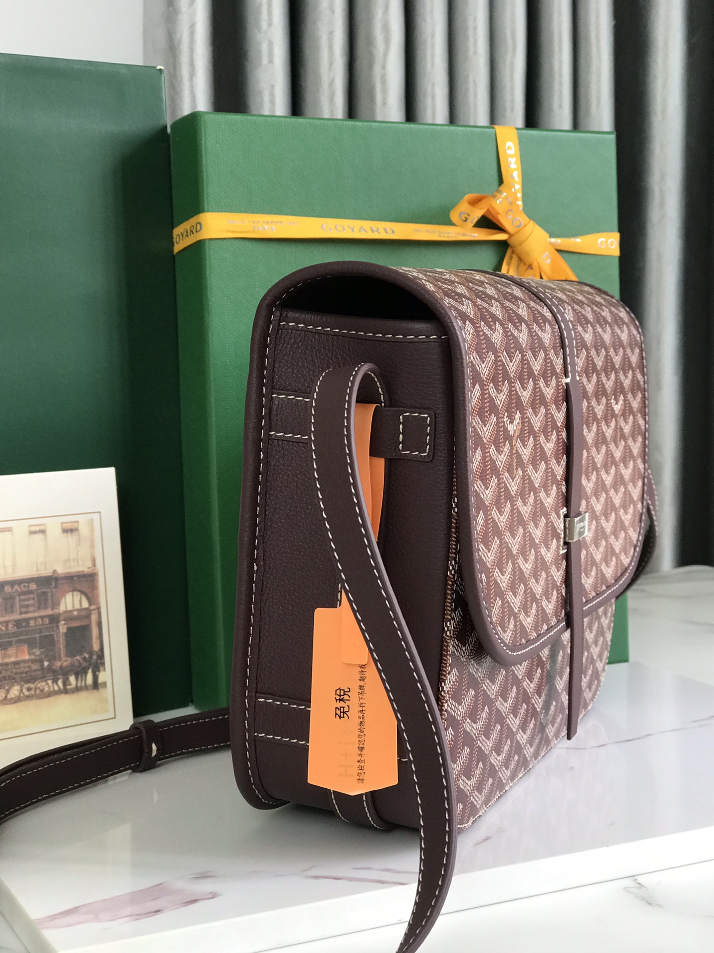 GOYARD Goyardine Belvedere II PM Messenger Bag  Burgundy Goyard