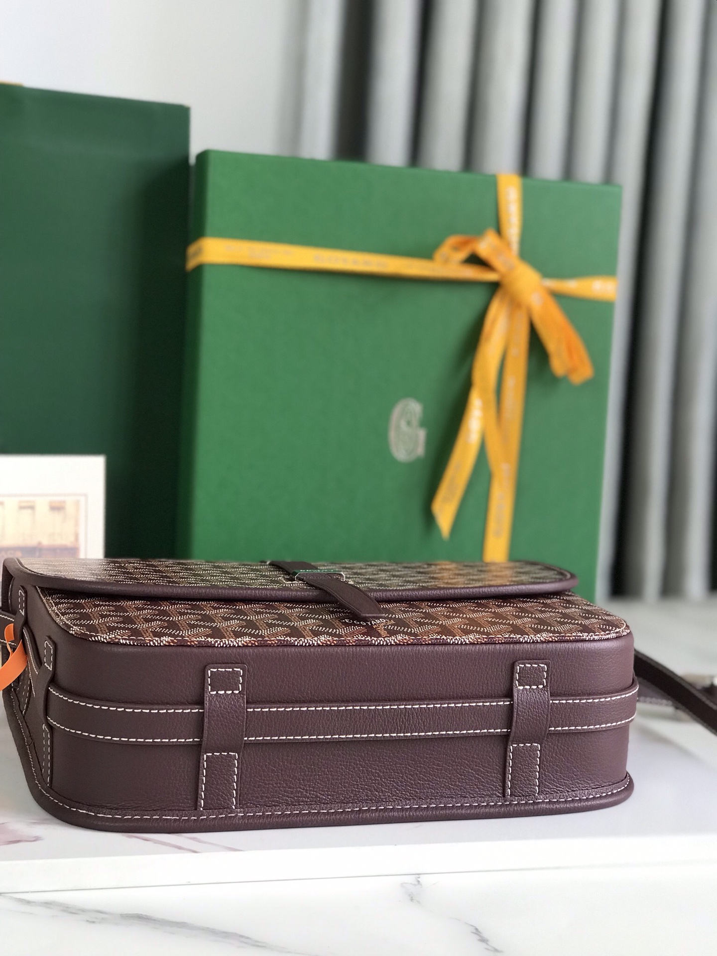 GOYARD Goyardine Belvedere II PM Messenger Bag  Burgundy Goyard