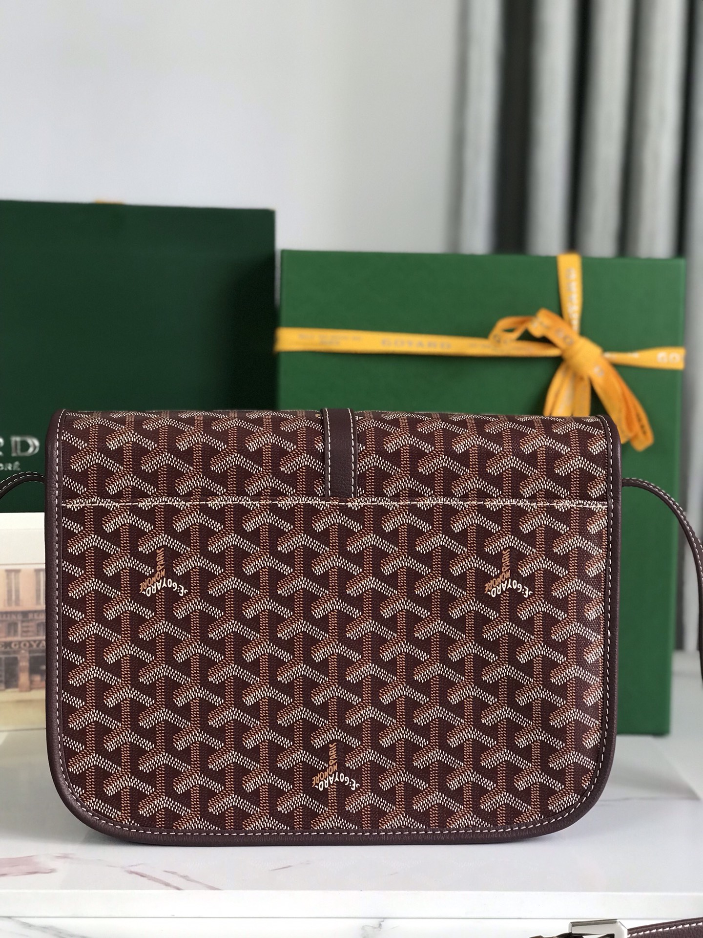 GOYARD Goyardine Belvedere II PM Messenger Bag  Burgundy Goyard