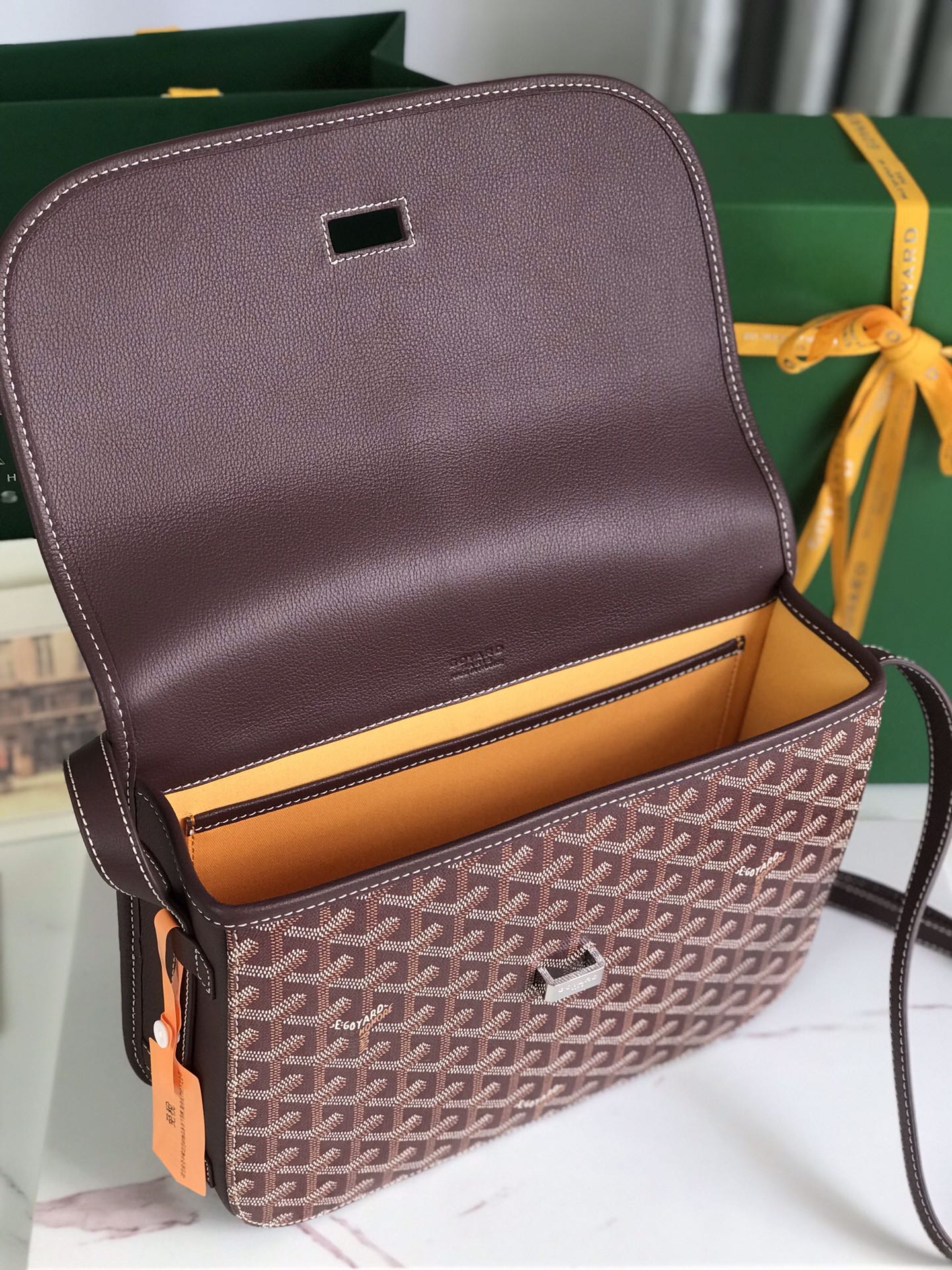 GOYARD Goyardine Belvedere II PM Messenger Bag  Burgundy Goyard