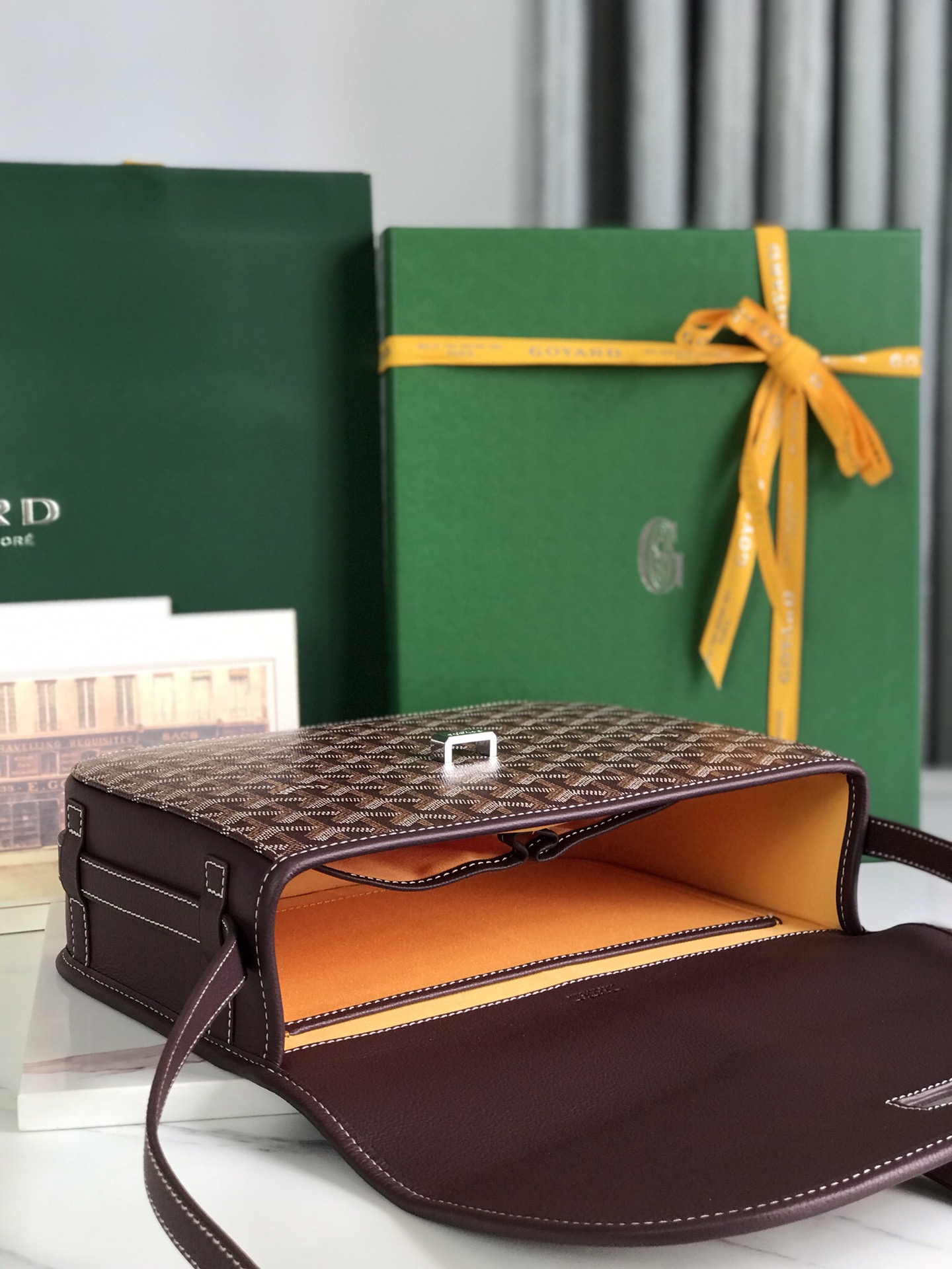 GOYARD Goyardine Belvedere II PM Messenger Bag  Burgundy Goyard