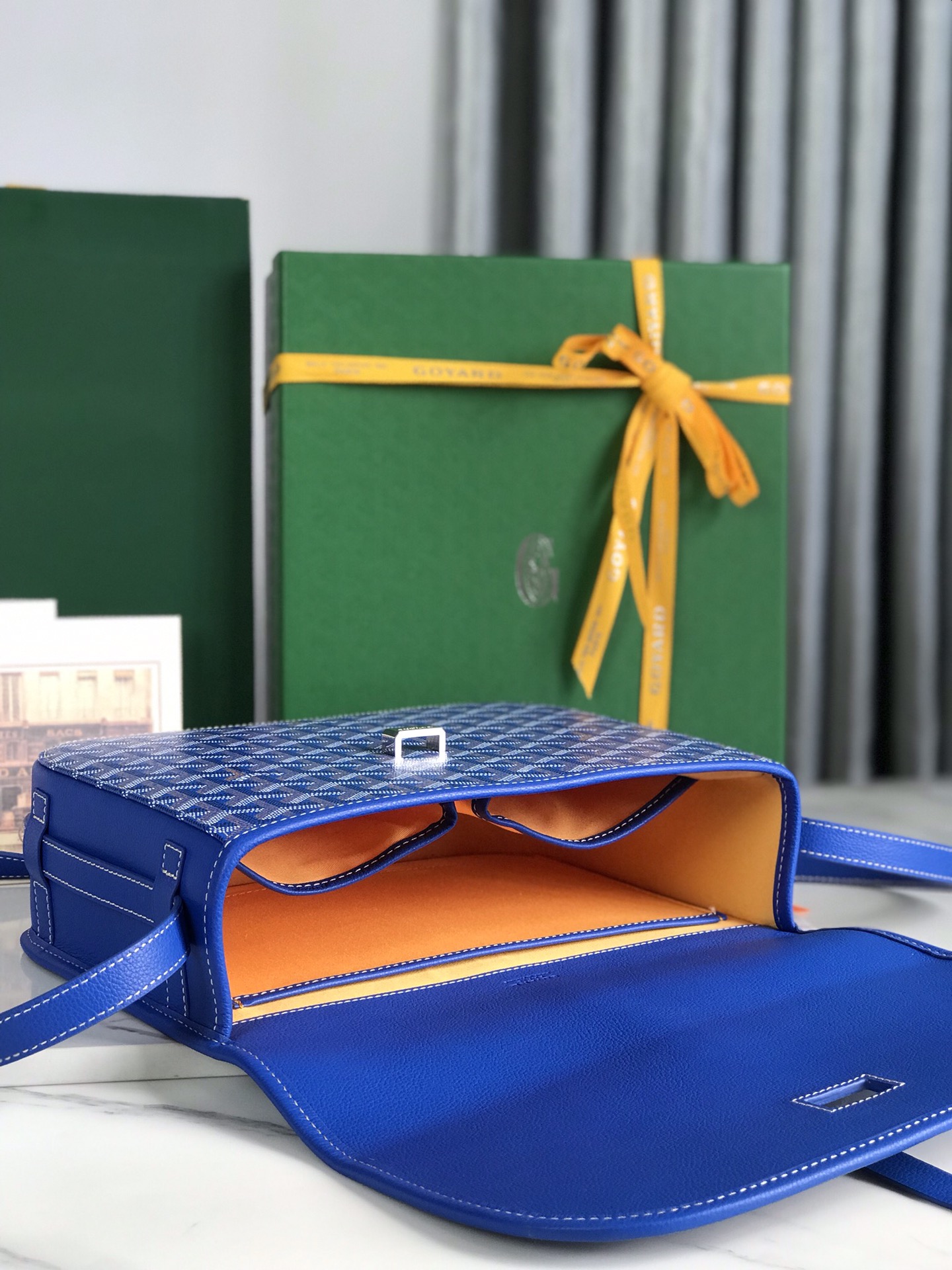 GOYARD Goyardine Belvedere II MM Messenger Bag Sky Blue
