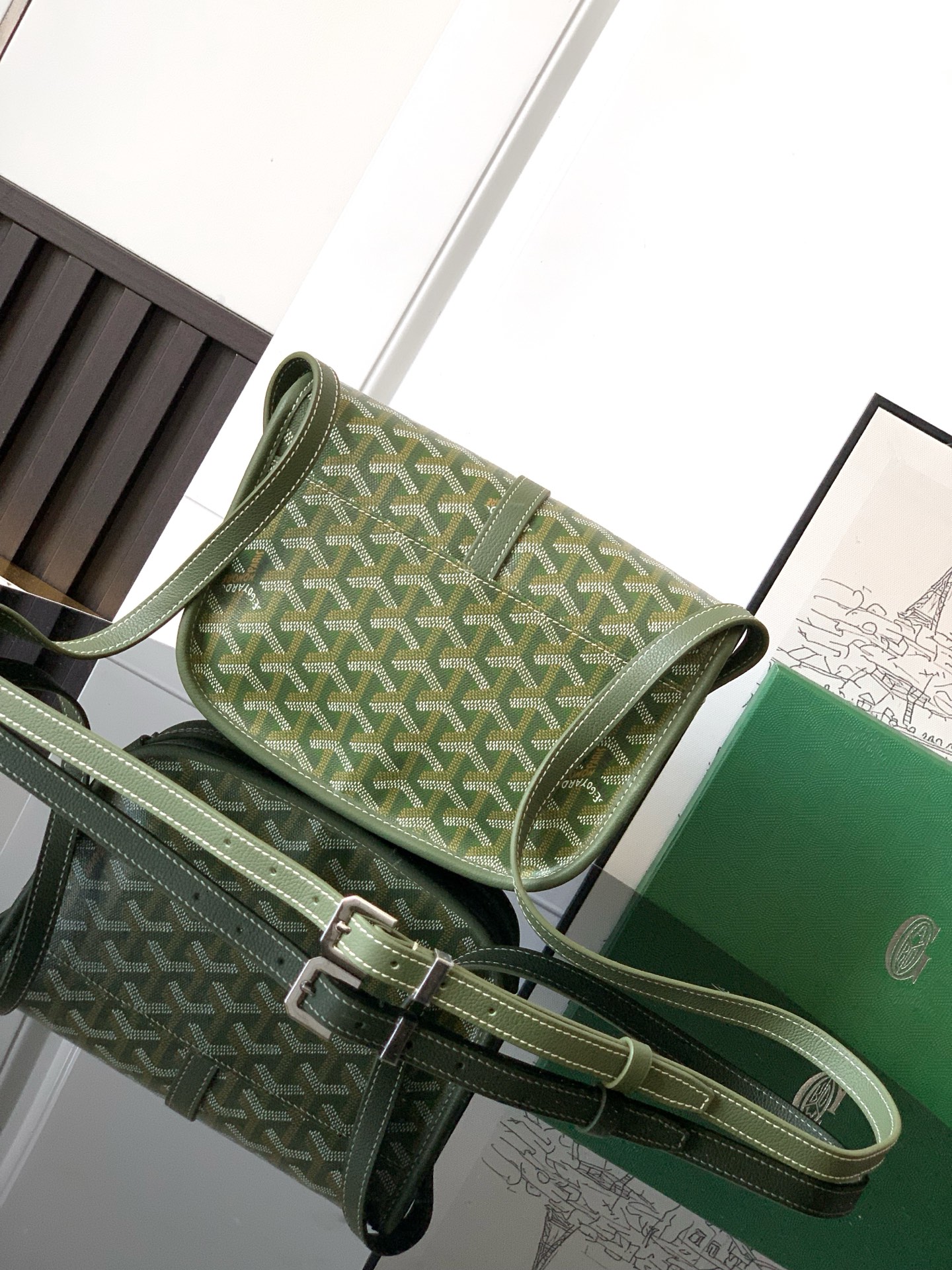 Goyard Khaki Goyard Belvedere Bag green PM Khaki Palladium Hardware Limited Edition