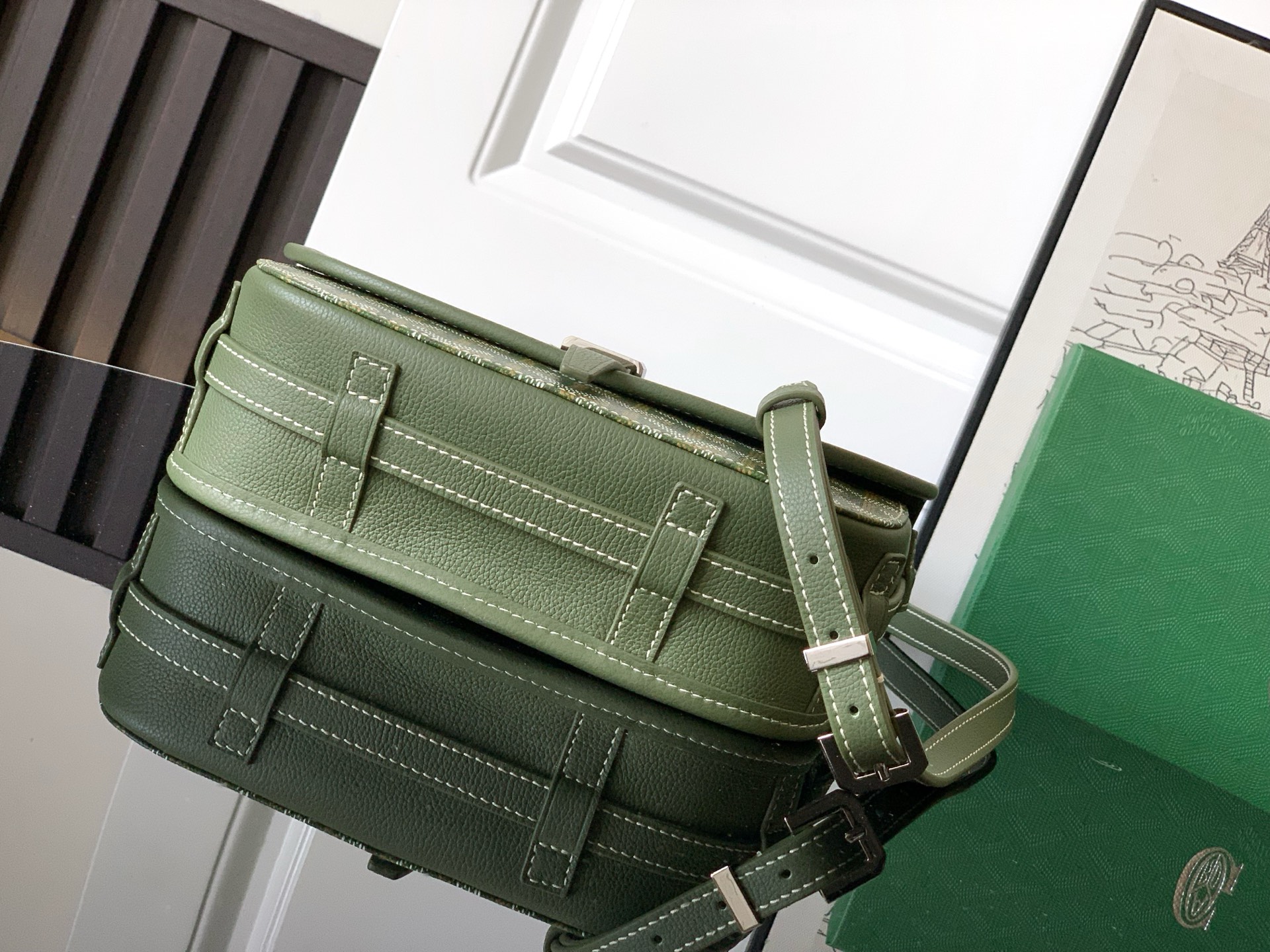 Goyard Khaki Goyard Belvedere Bag green PM Khaki Palladium Hardware Limited Edition