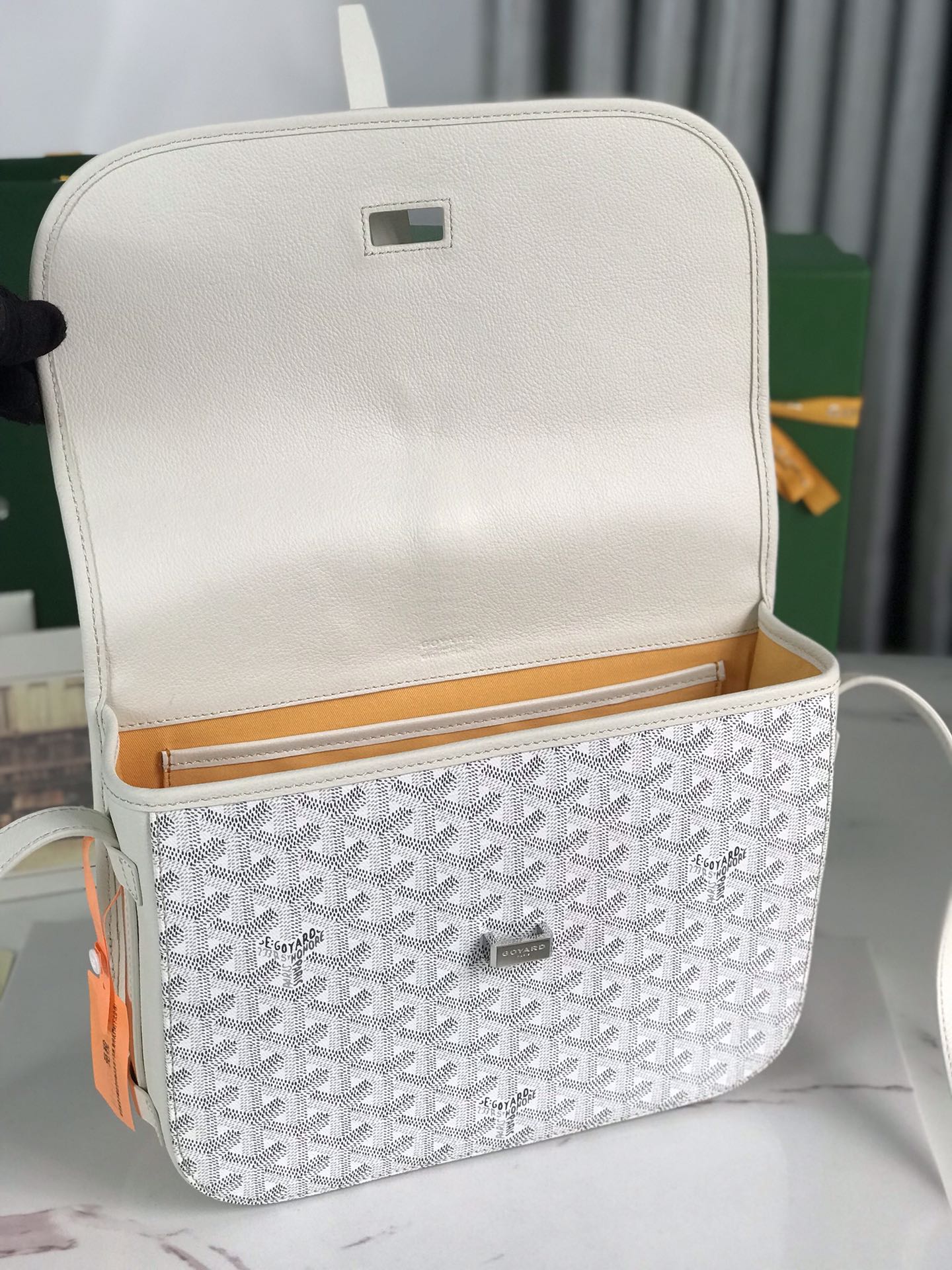 GOYARD Goyardine Belvedere II PM Messenger Bag White