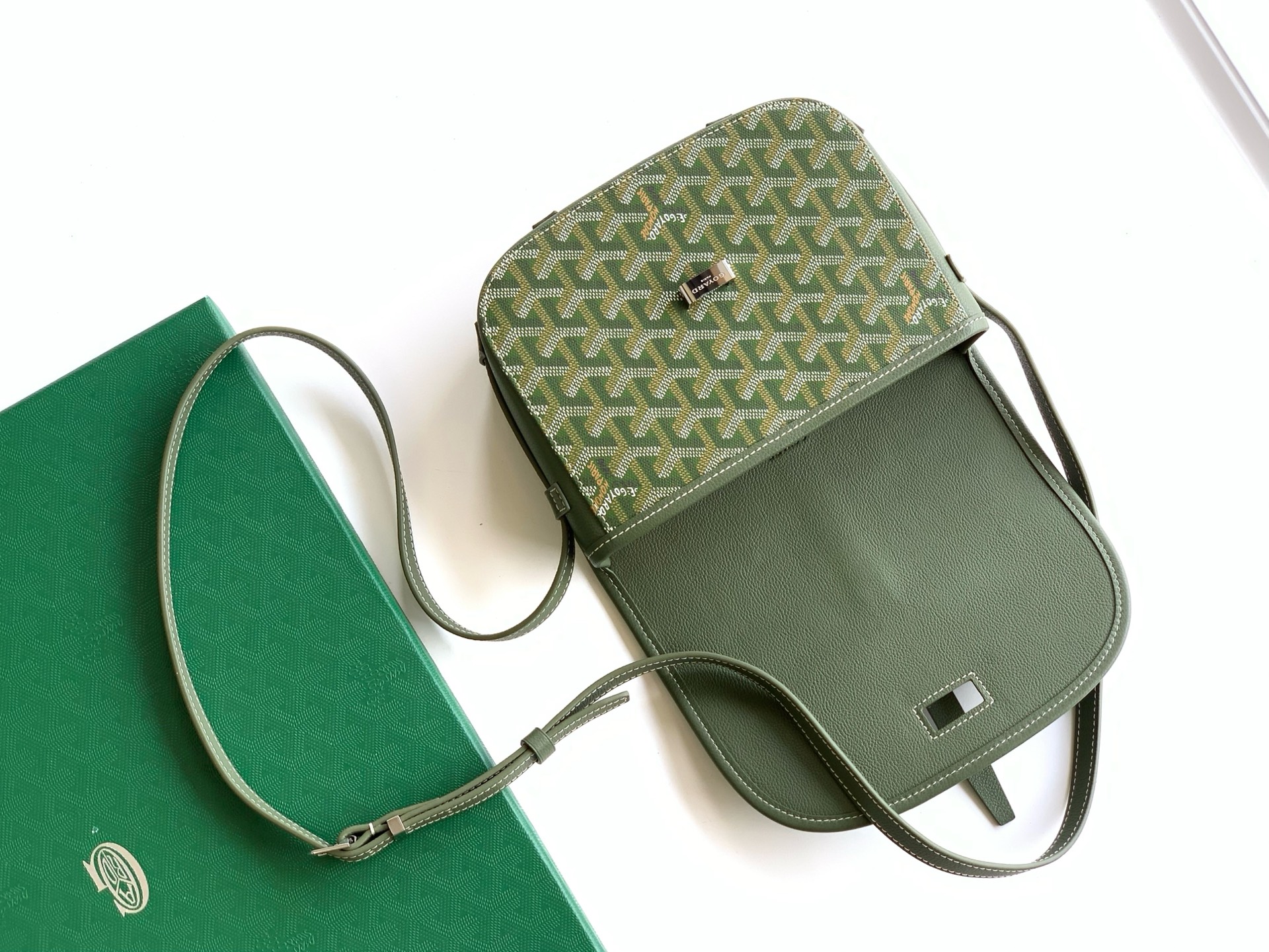 Goyard Khaki Goyard Belvedere Bag green PM Khaki Palladium Hardware Limited Edition
