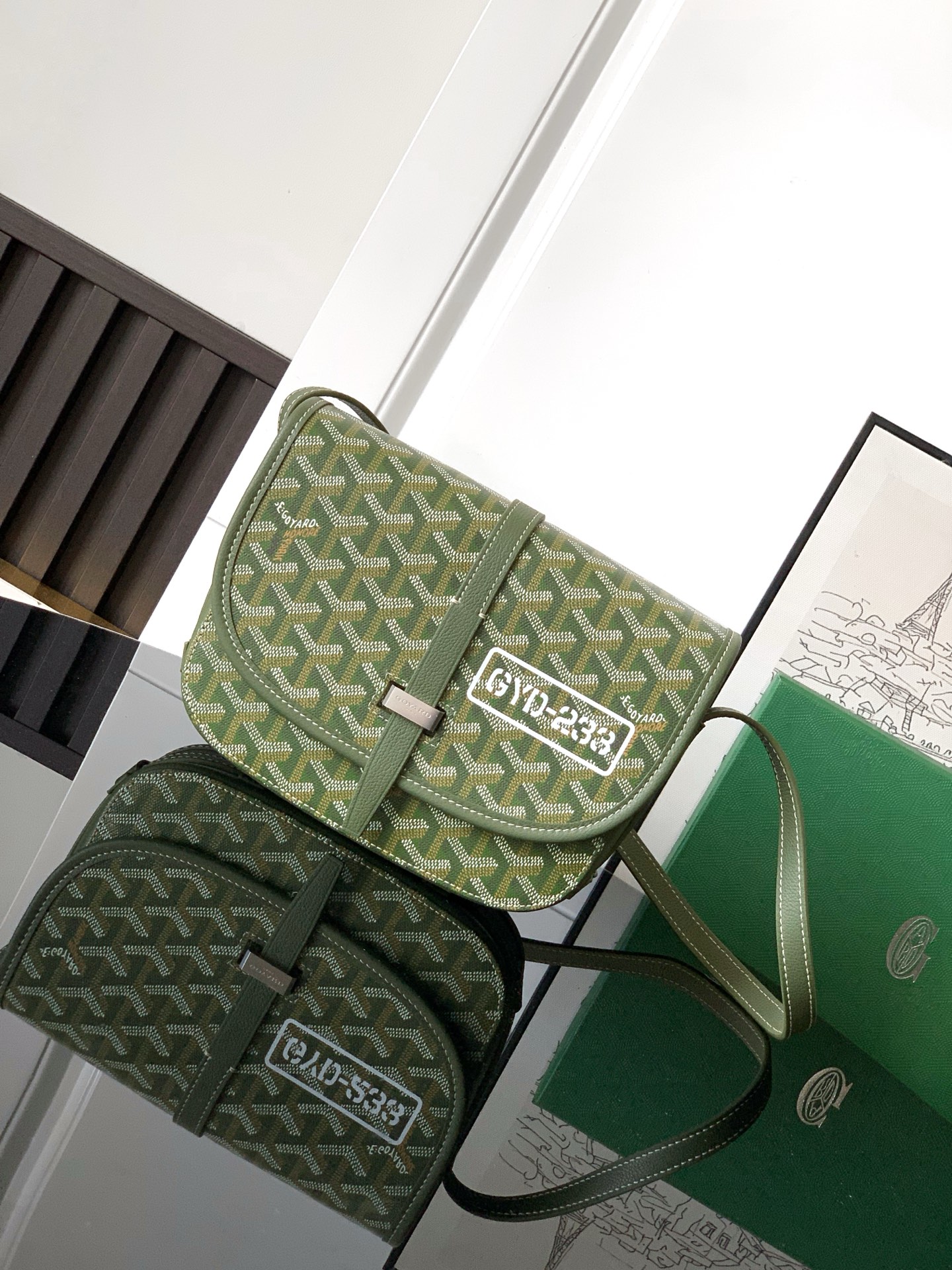Goyard Khaki Goyard Belvedere Bag green PM Khaki Palladium Hardware Limited Edition