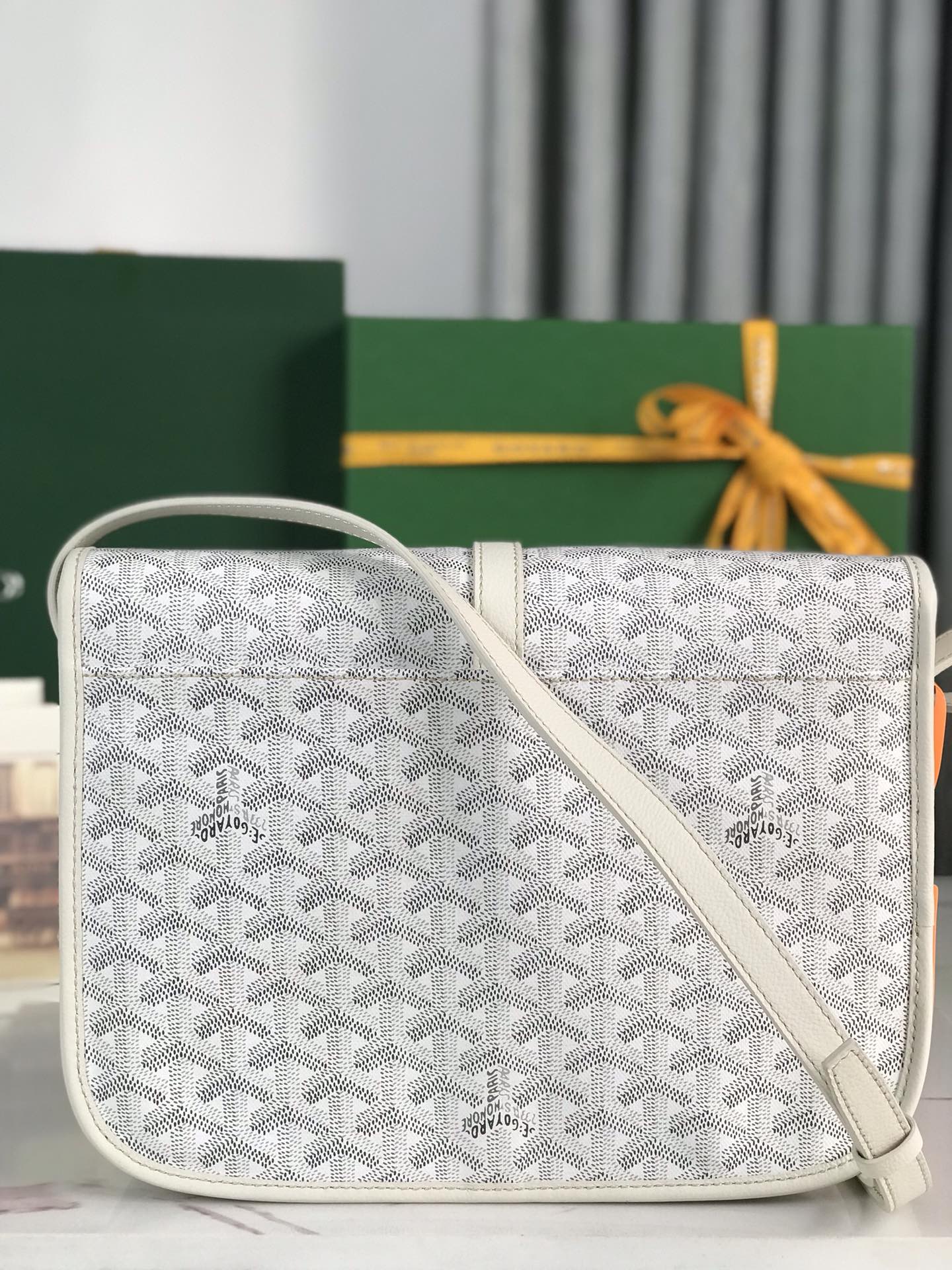 GOYARD Goyardine Belvedere II PM Messenger Bag White