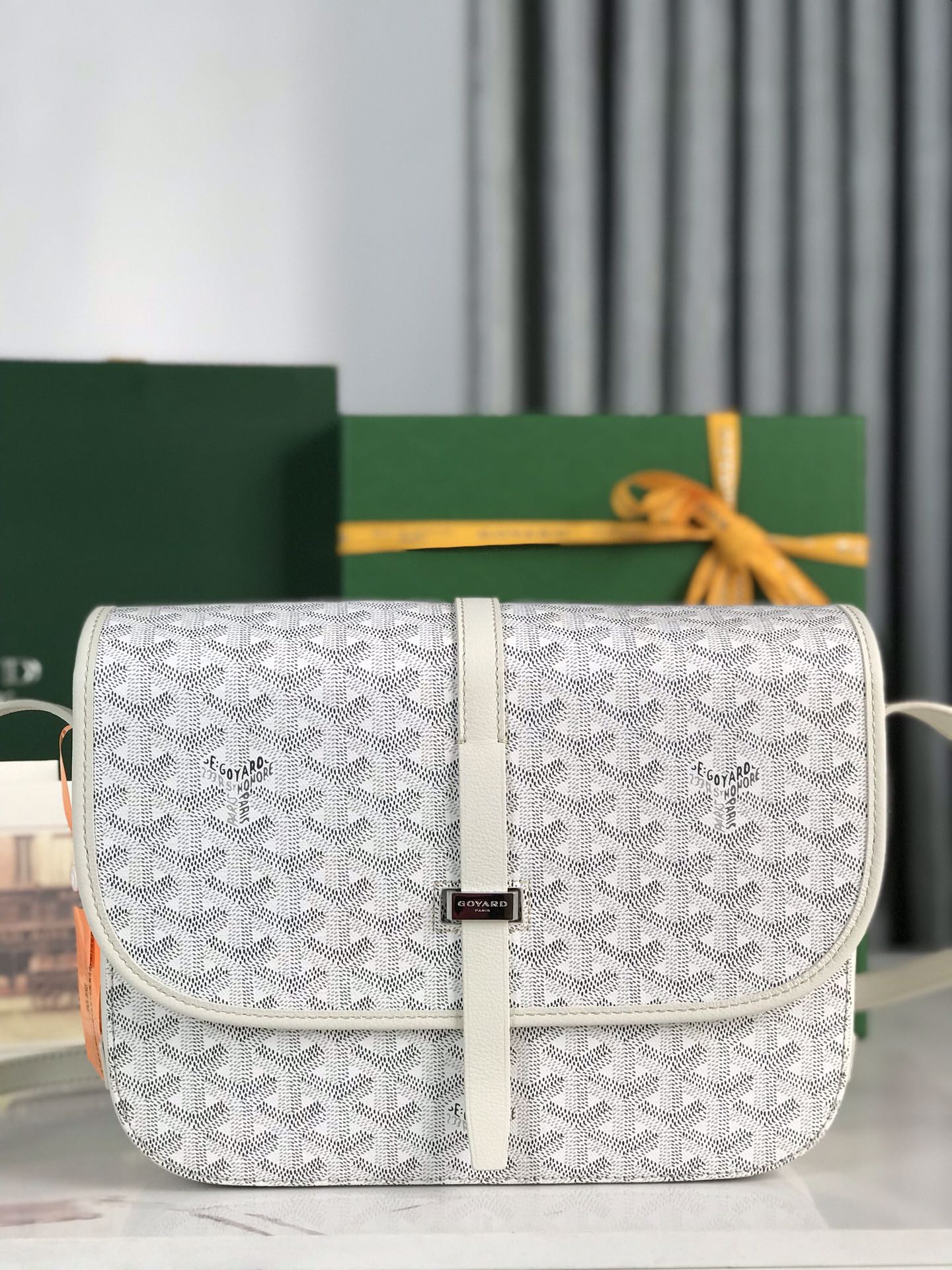 GOYARD Goyardine Belvedere II PM Messenger Bag White