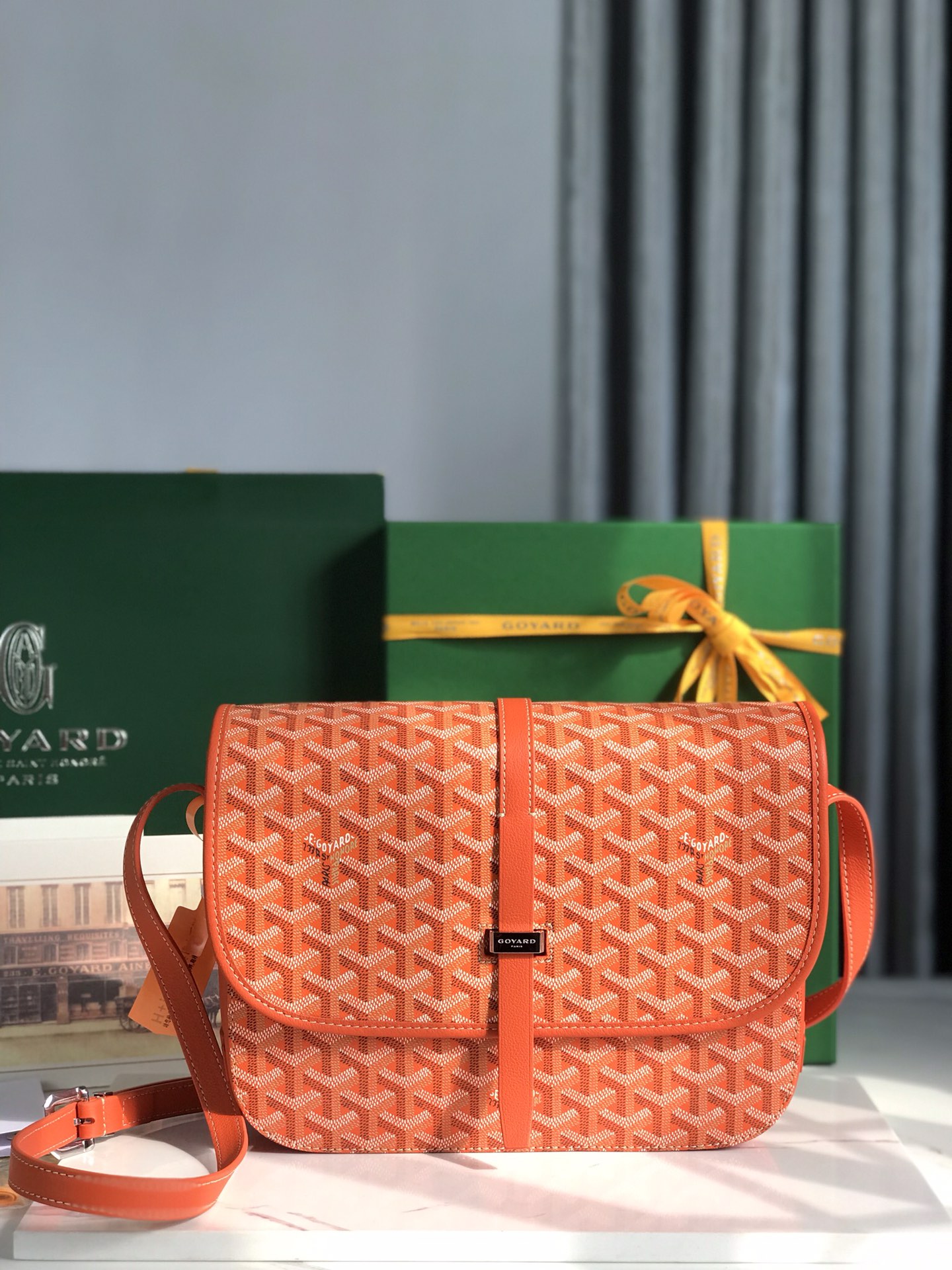 GOYARD Goyardine Belvedere II PM Messenger Bag Orange