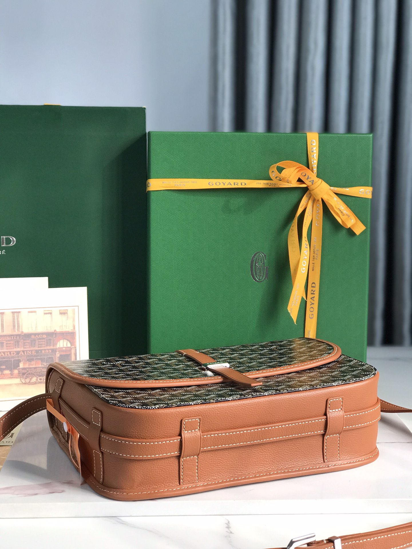 GOYARD Goyardine Belvedere II PM Messenger Bag Black Gold