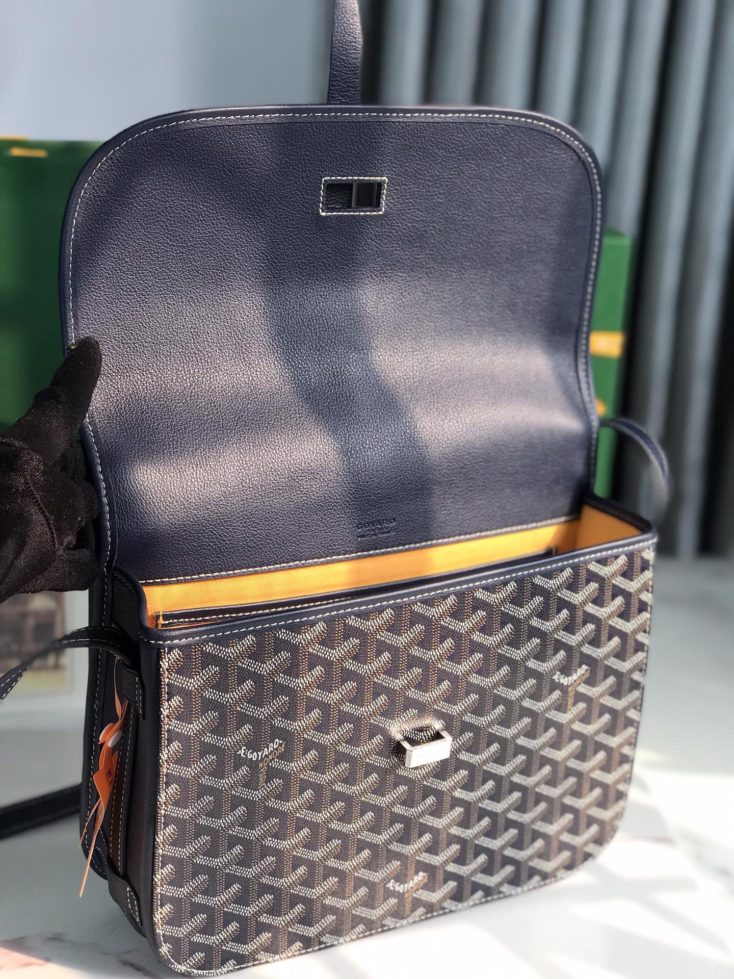 GOYARD Goyardine Belvedere II PM Messenger Bag Blue navy