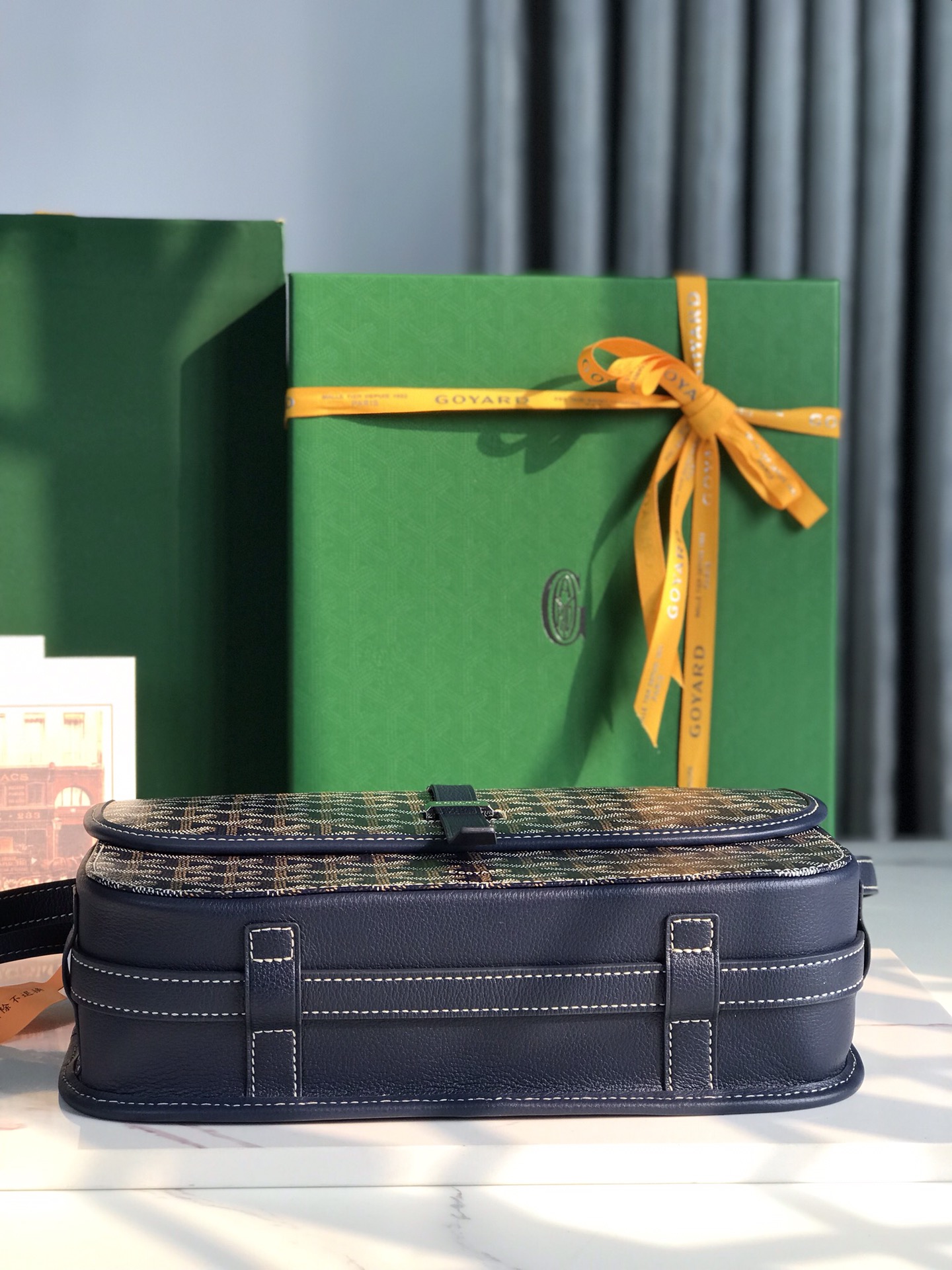 GOYARD Goyardine Belvedere II PM Messenger Bag Blue navy