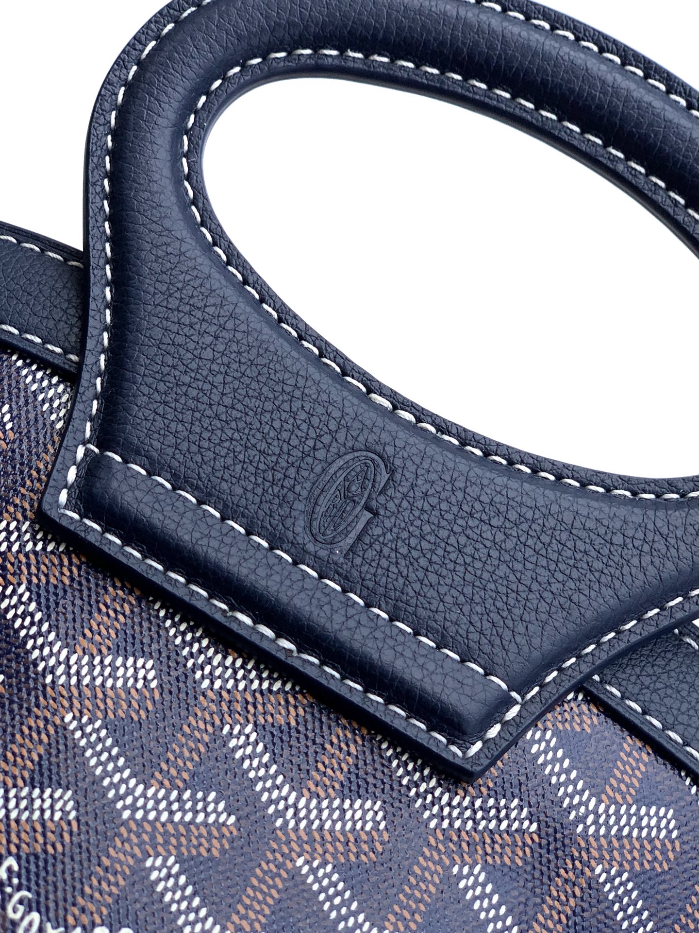 Goyard Beluga Mini Bag Navy Blue Hand-Painted Heart Purple