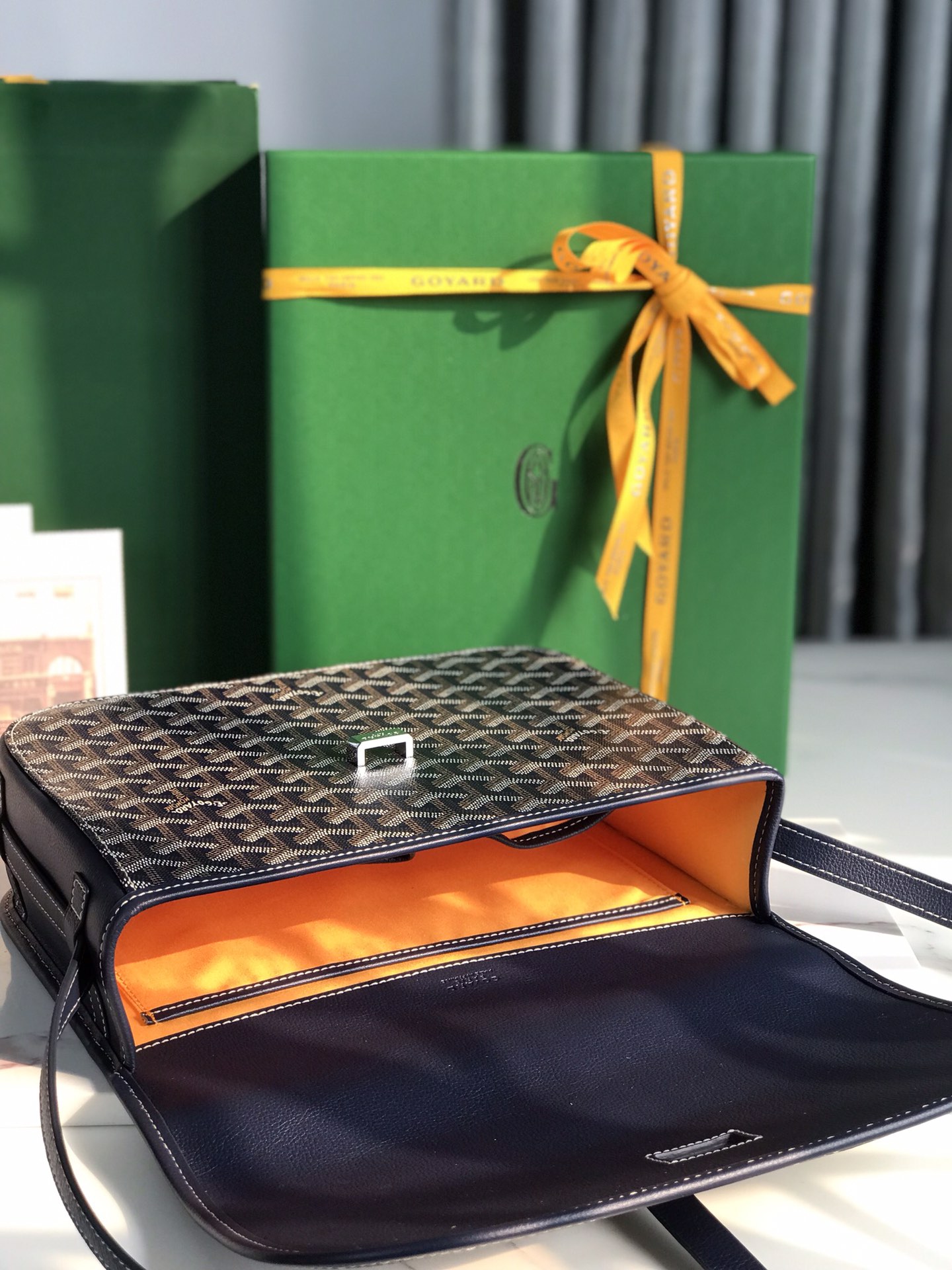GOYARD Goyardine Belvedere II PM Messenger Bag Blue navy