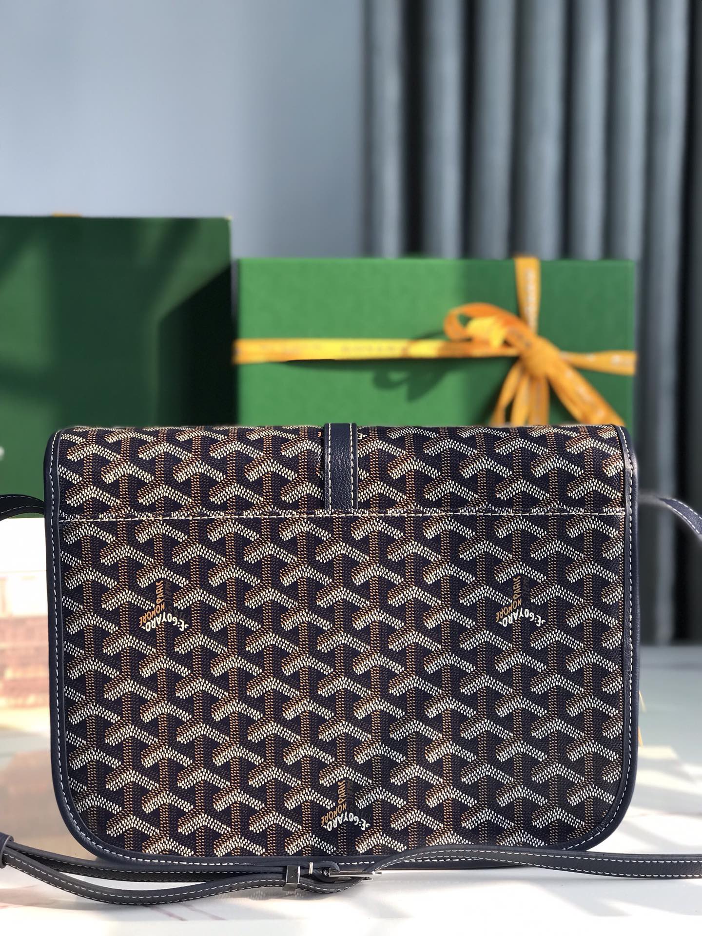 GOYARD Goyardine Belvedere II PM Messenger Bag Blue navy