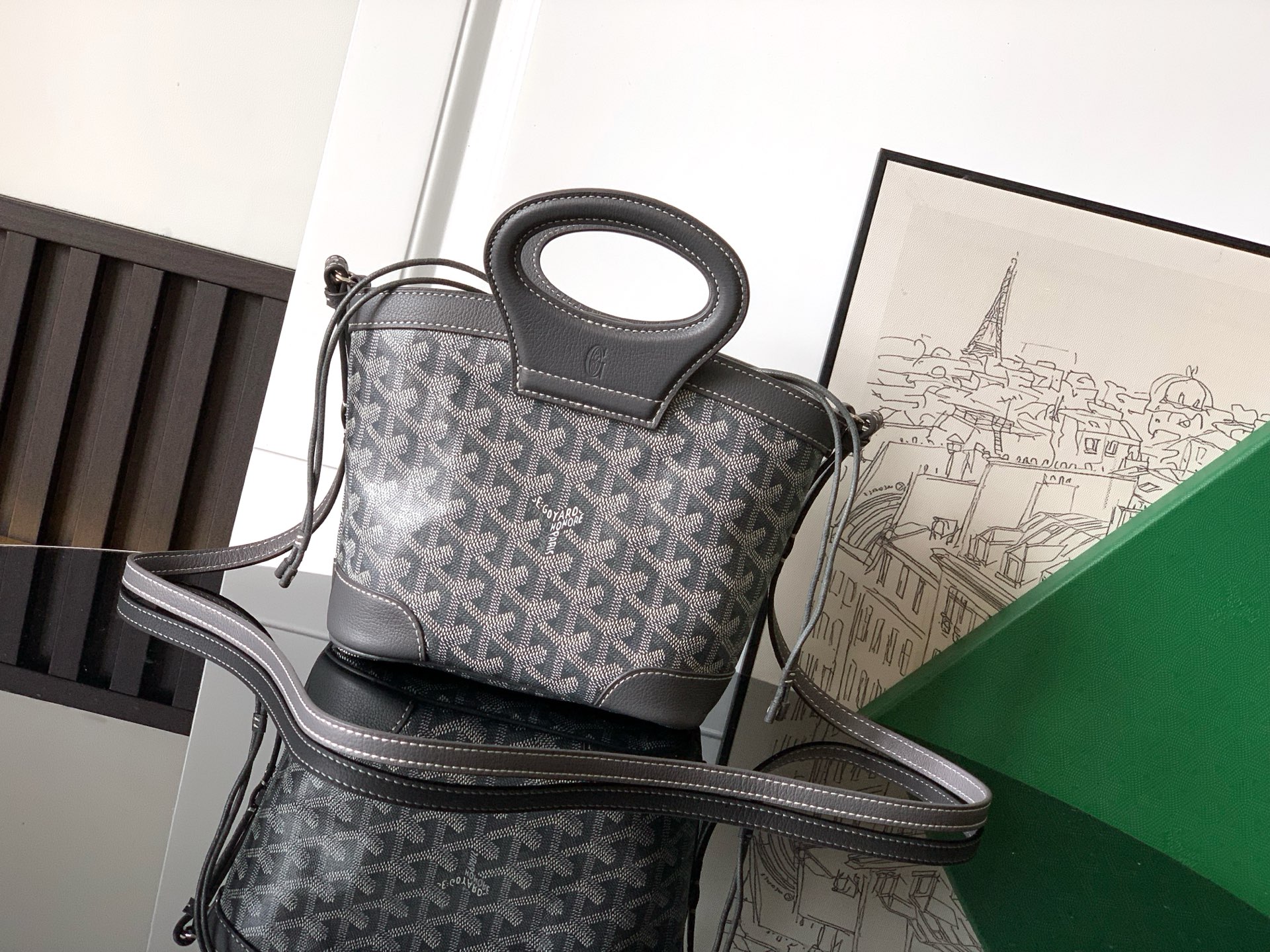 Goyard Beluga Mini Bag In Grey Goyardine Canvas And