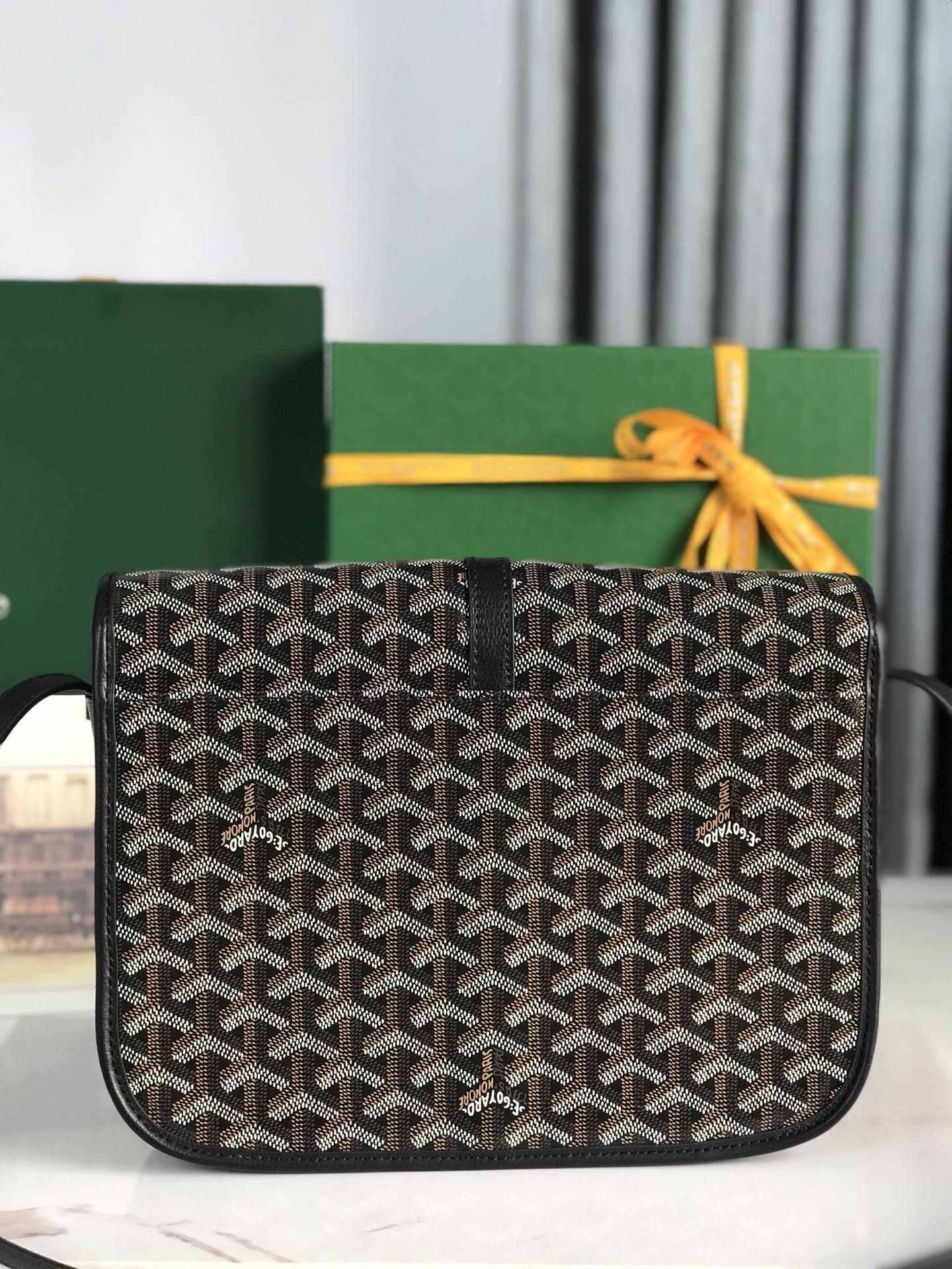 GOYARD Goyardine Belvedere II PM Messenger Bag Black brown