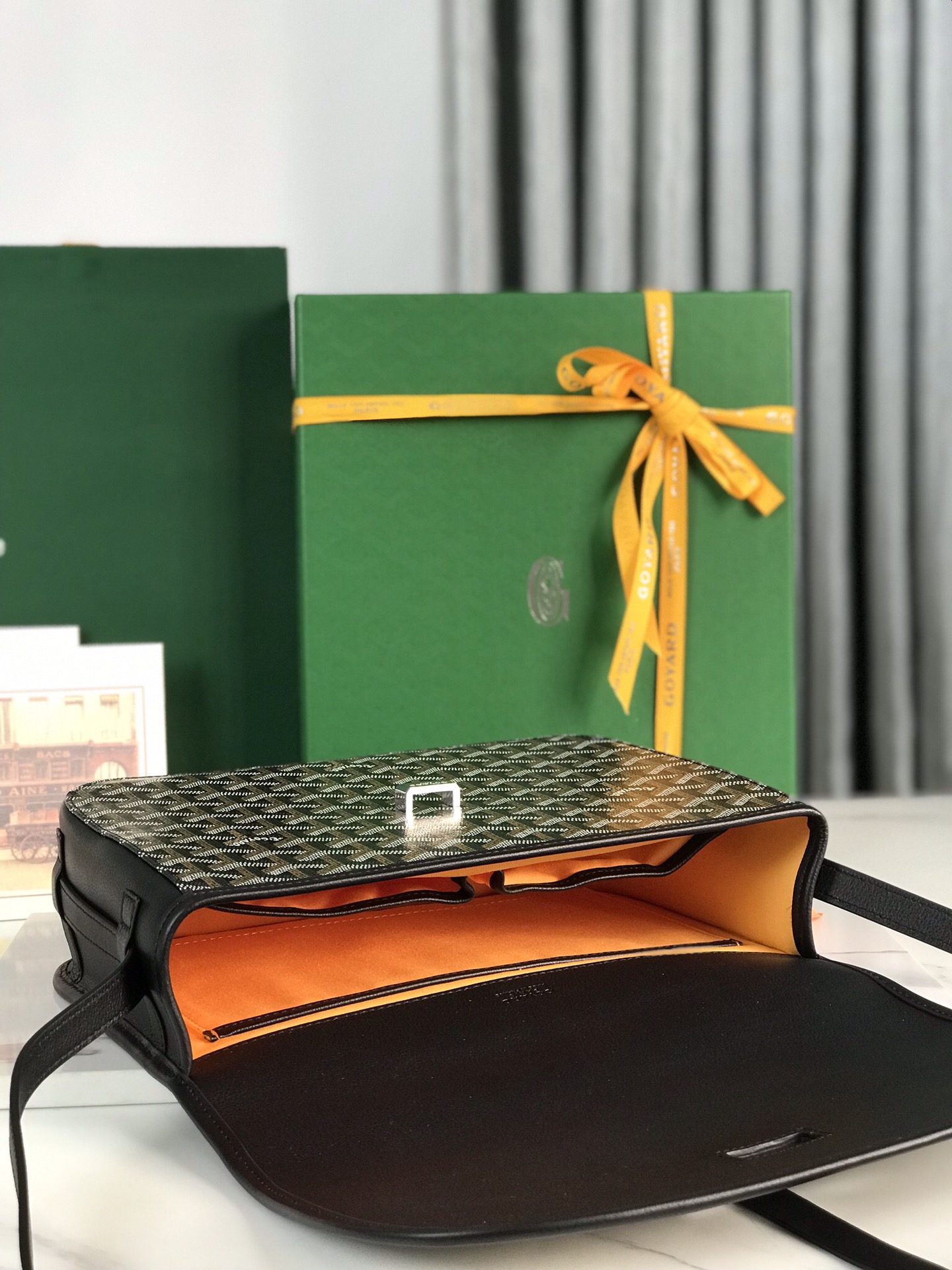 GOYARD Goyardine Belvedere II PM Messenger Bag Black brown