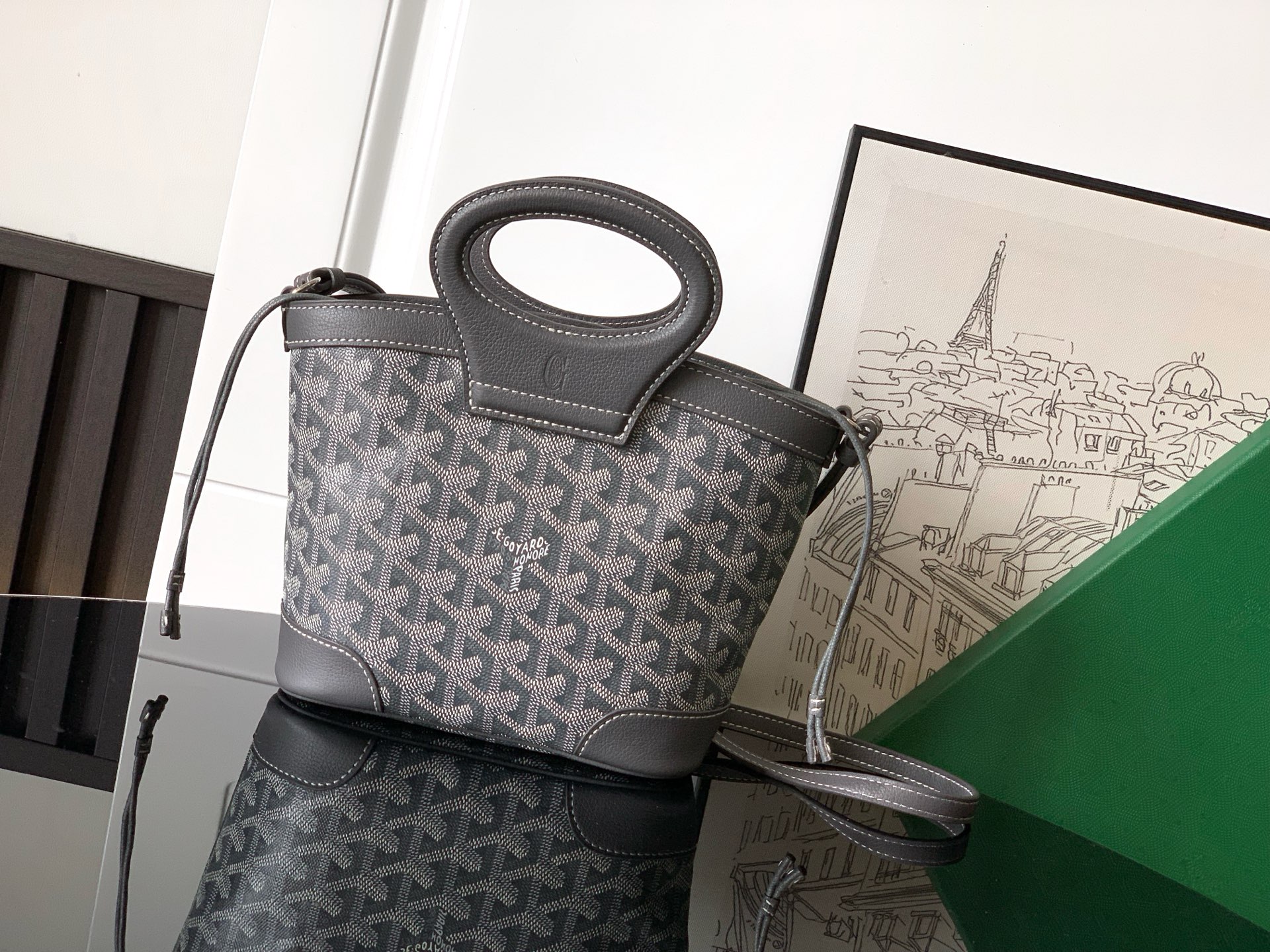 Goyard Beluga Mini Bag In Grey Goyardine Canvas And