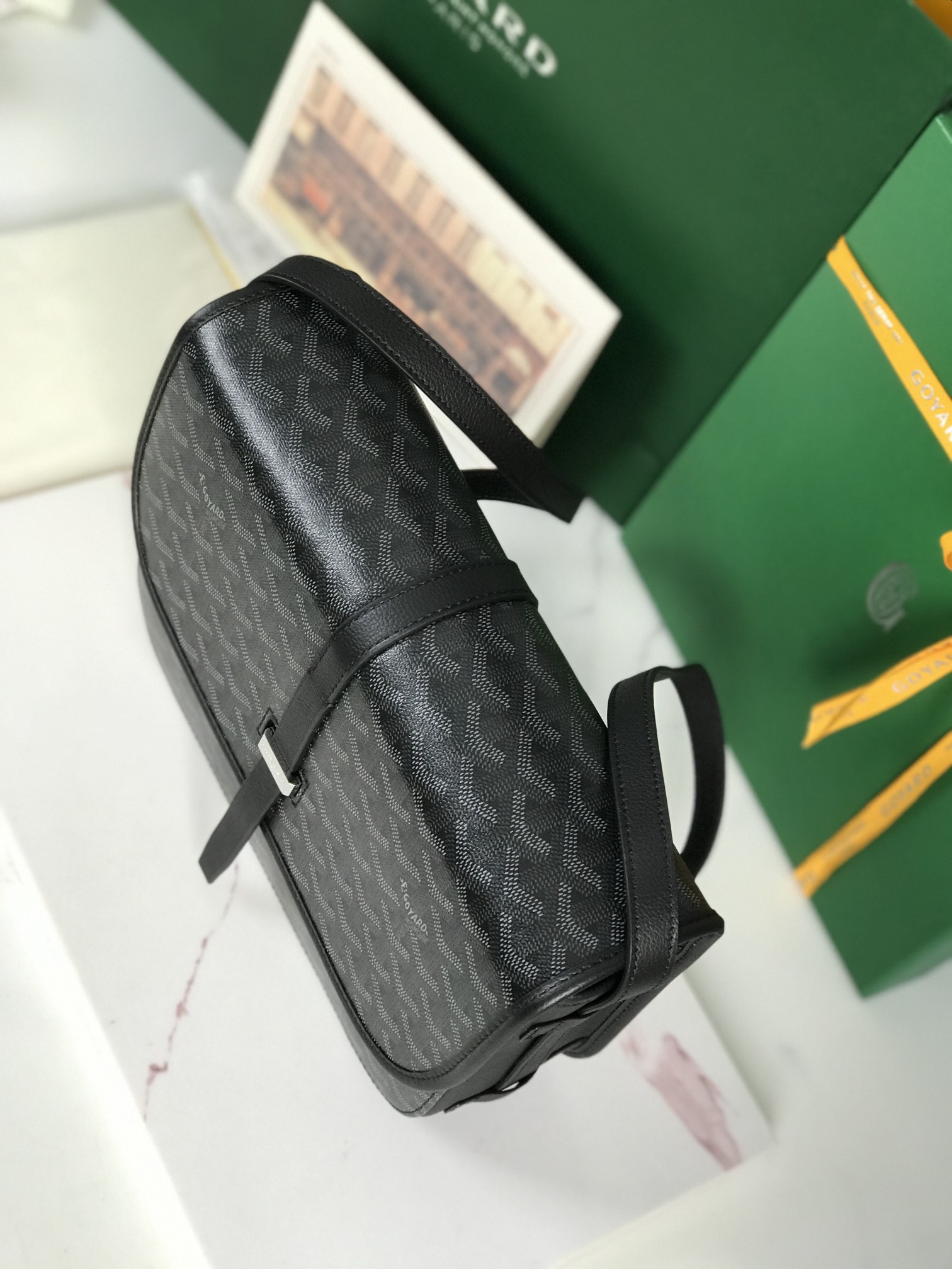 GOYARD Goyardine Belvedere II PM Messenger Bag Black