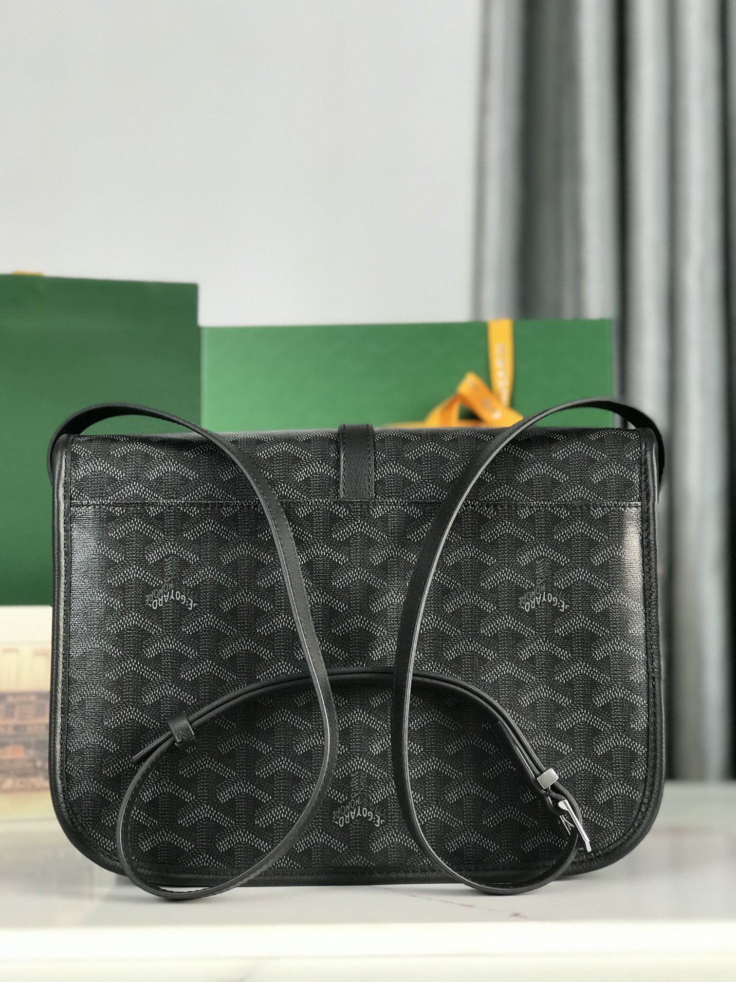GOYARD Goyardine Belvedere II PM Messenger Bag Black