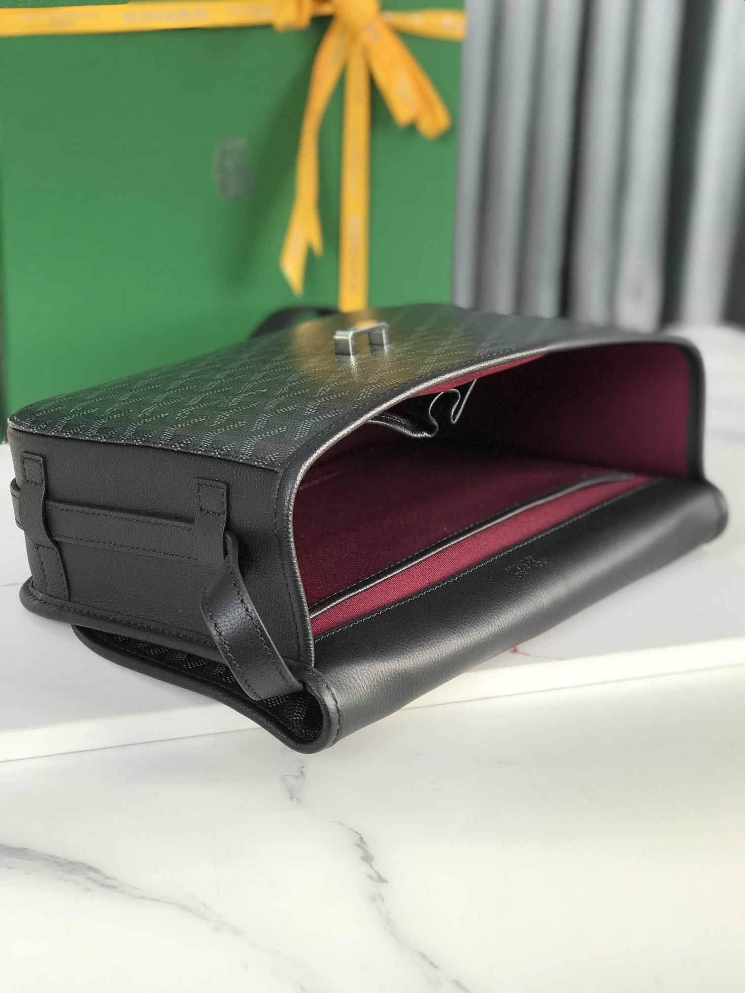 GOYARD Goyardine Belvedere II PM Messenger Bag Black