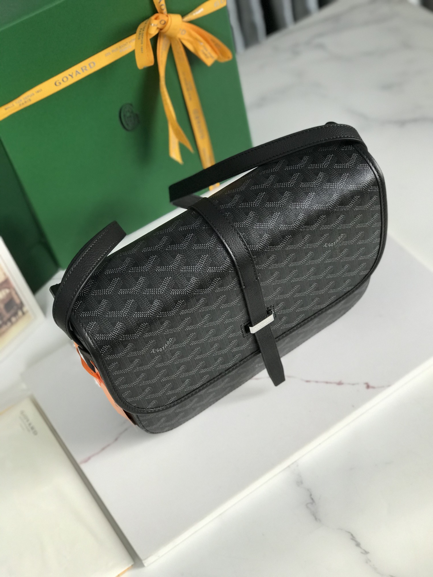 GOYARD Goyardine Belvedere II PM Messenger Bag Black