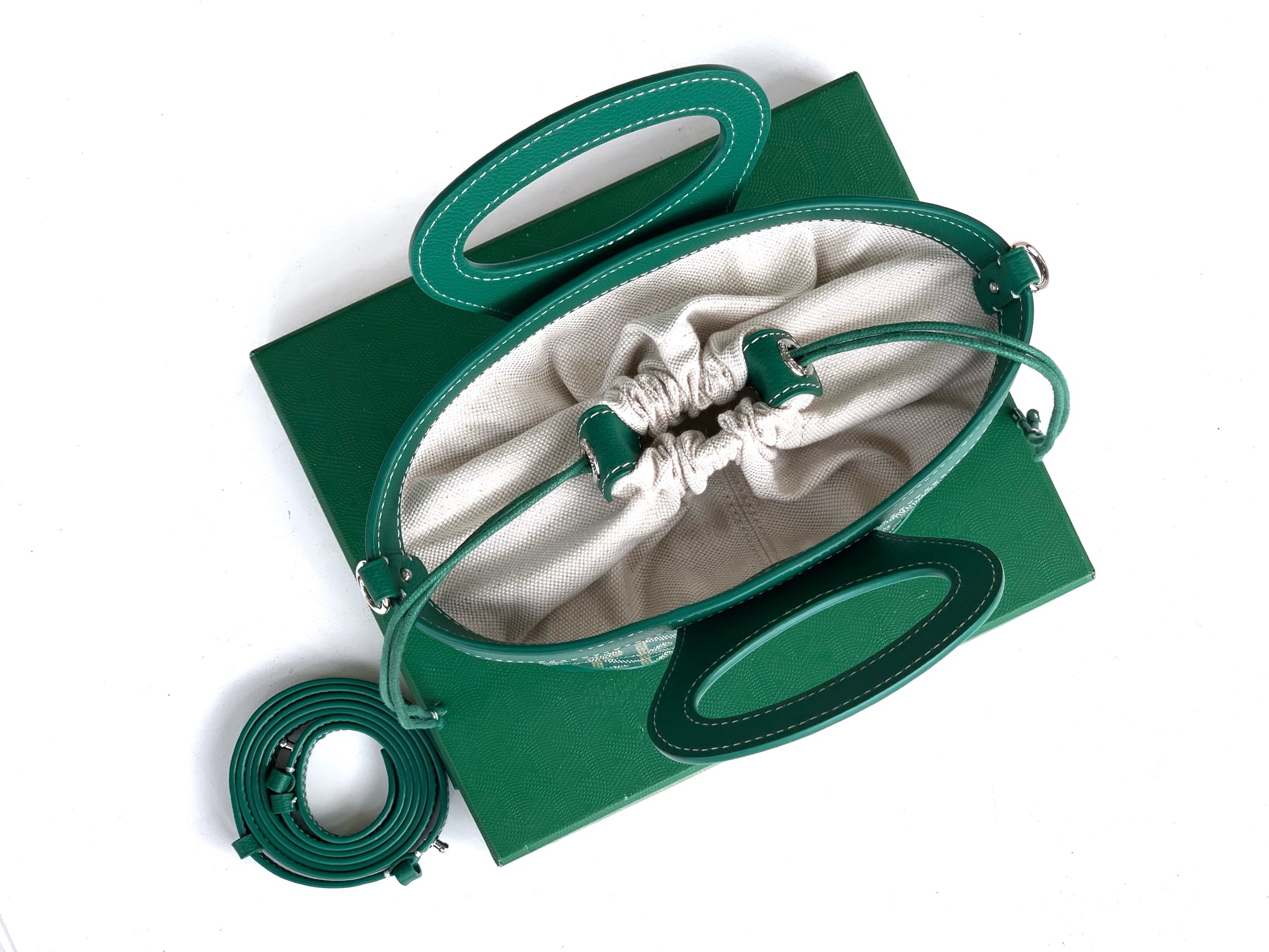 GOYARD Cow Leather Handbag Mini Women's Green