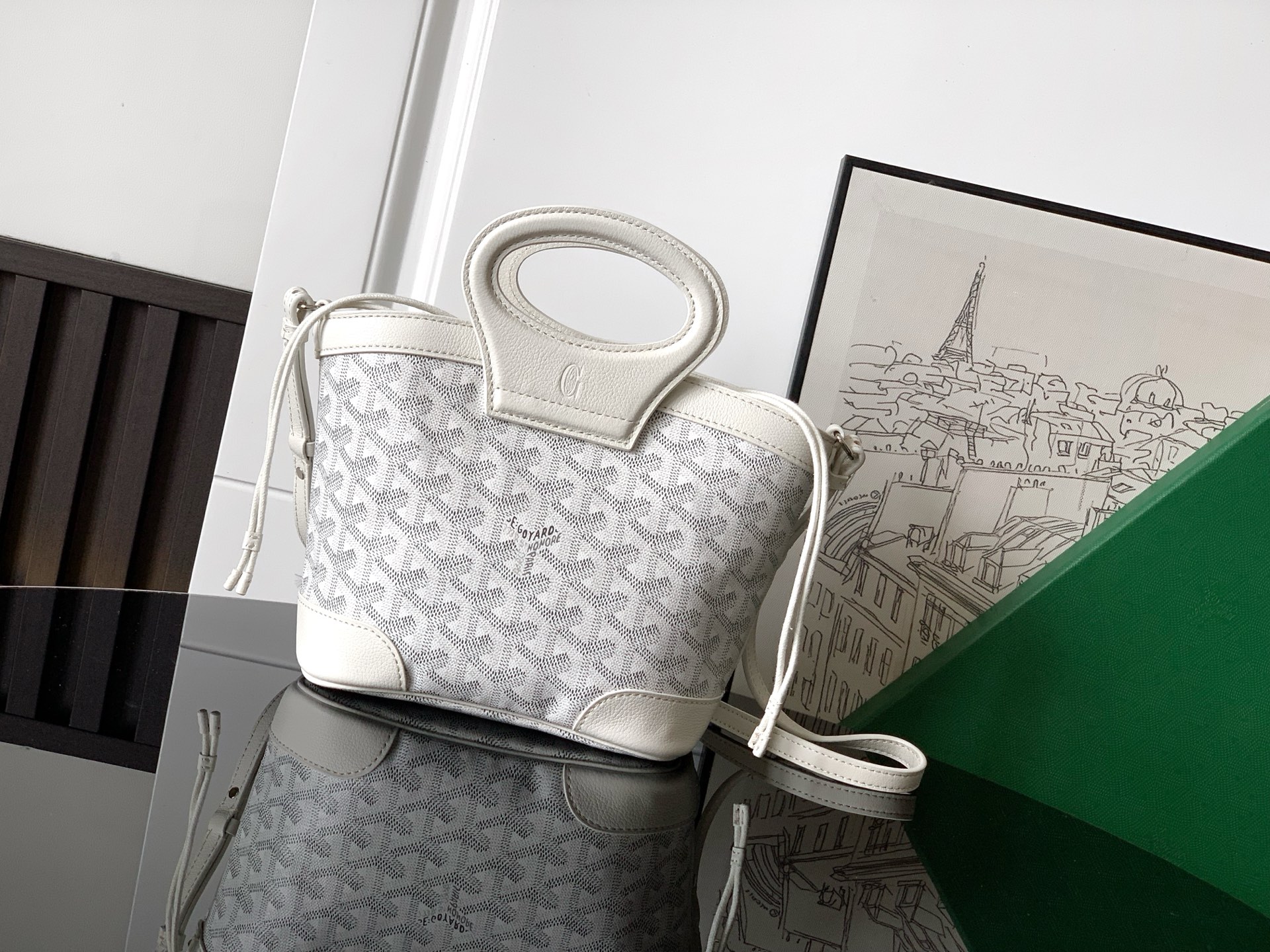 Goyard Beluga Mini Bag In White Goyardine Canvas And