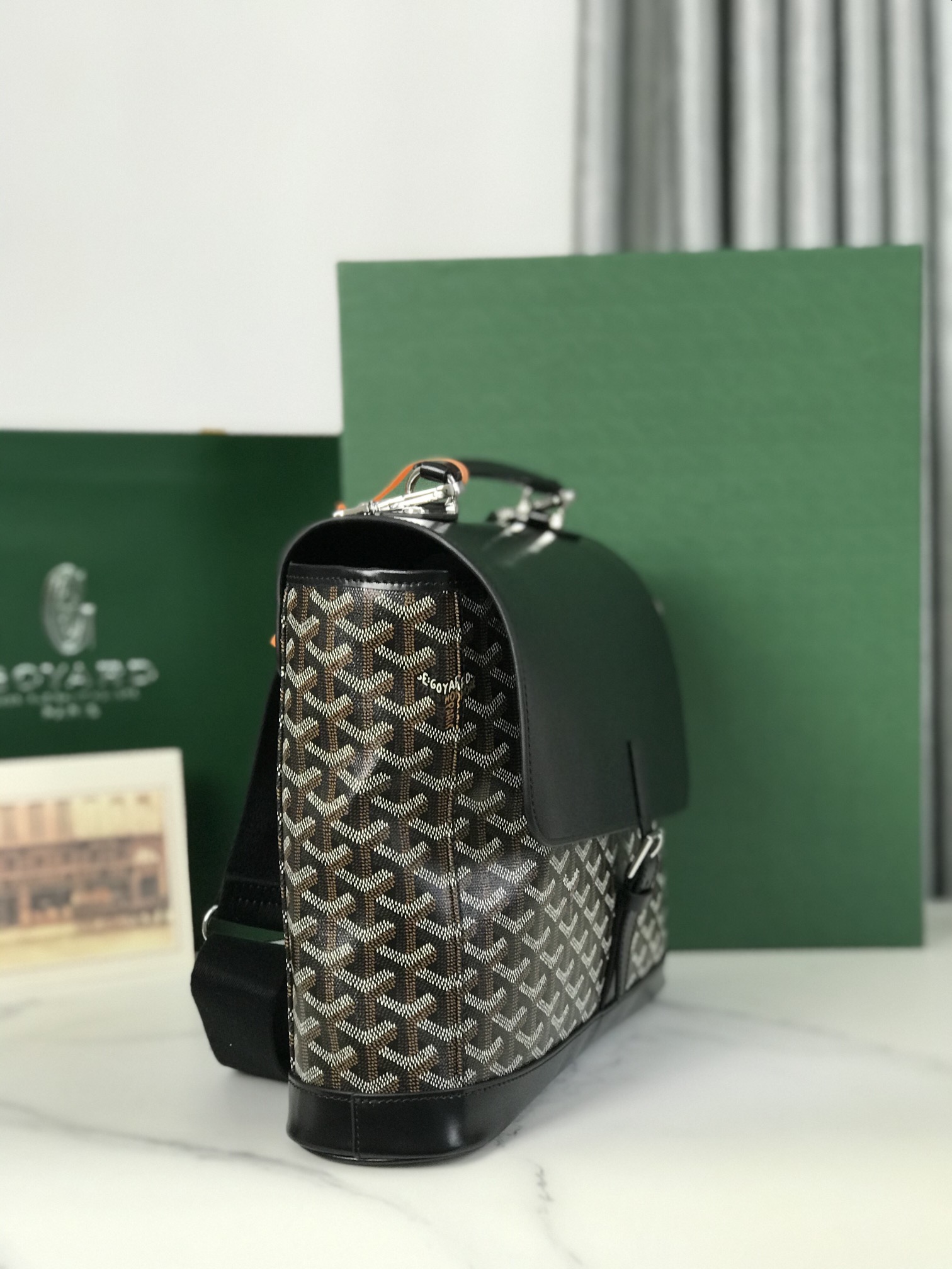 GOYARD Goyardine Citadin Messenger Black 339878 |