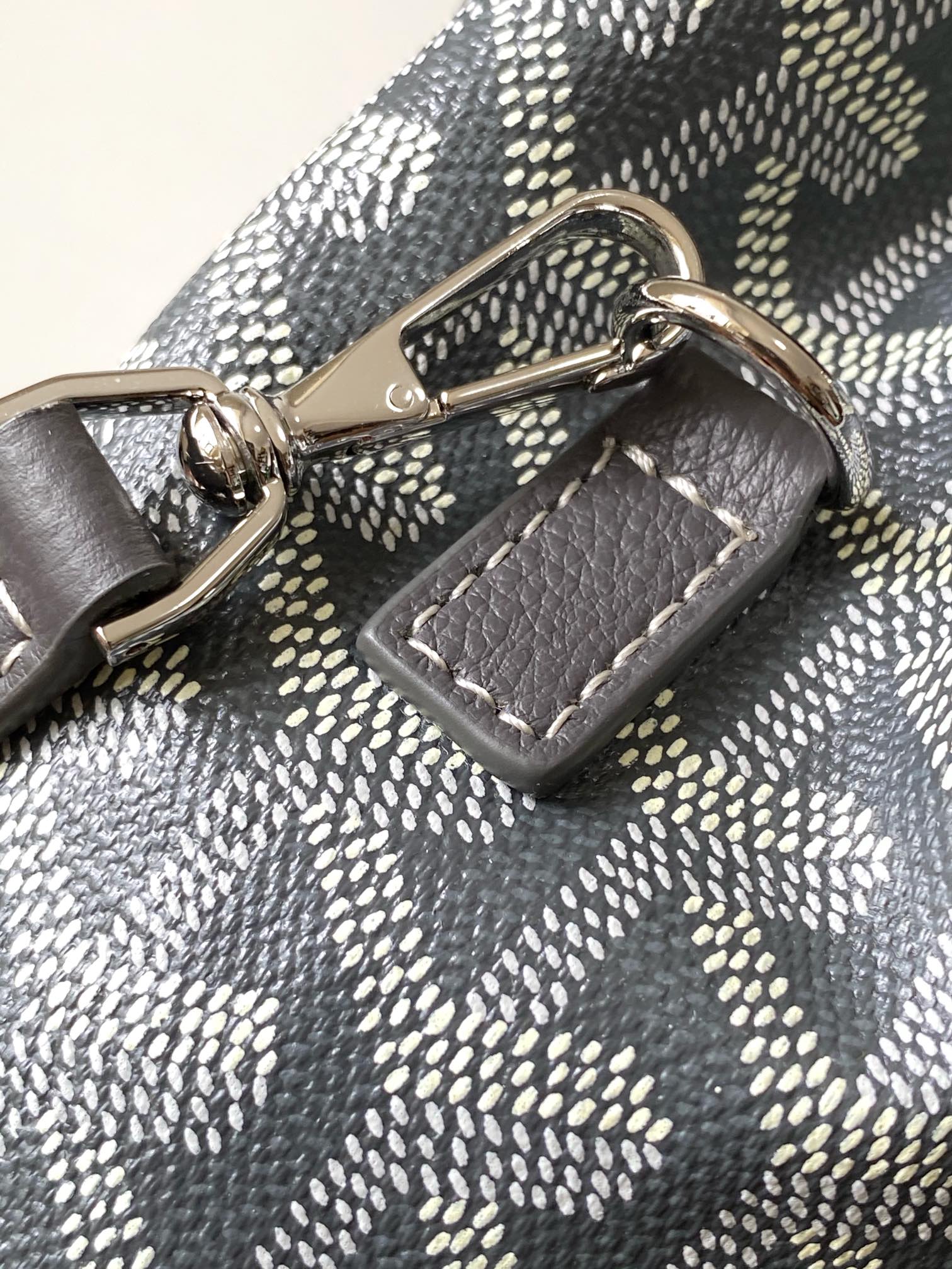 GOYARD Goyardine Calfskin Mini Alpin Backpack gray