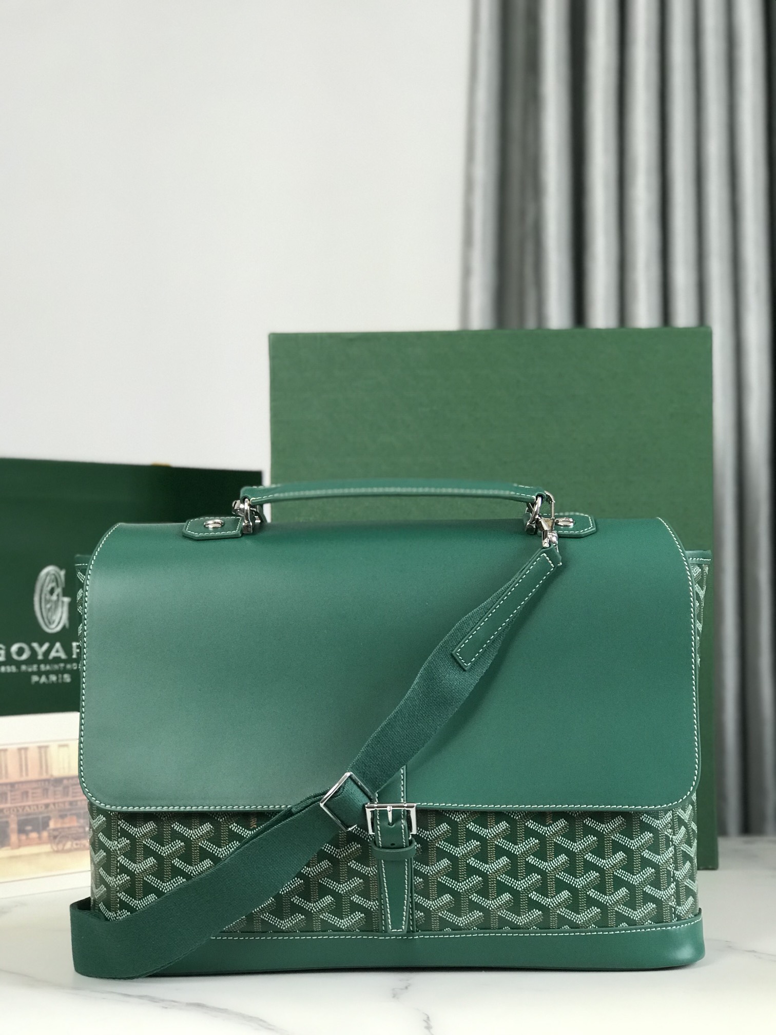 GOYARD Goyardine Citadin Messenger green 339878 |