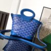 Goyard Beluga MM Handle Bag Blue Goyardine Leather Carry