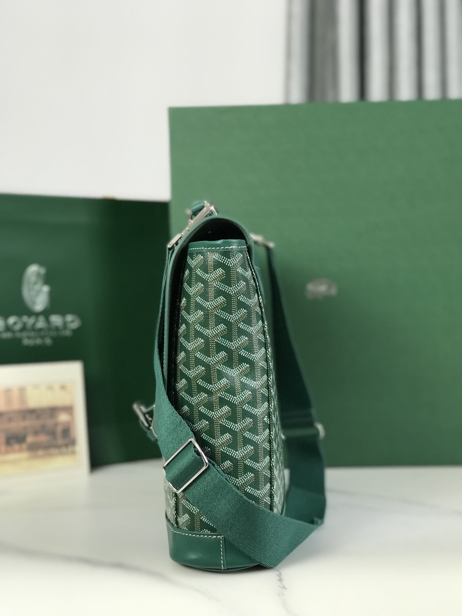 GOYARD Goyardine Citadin Messenger green 339878 |