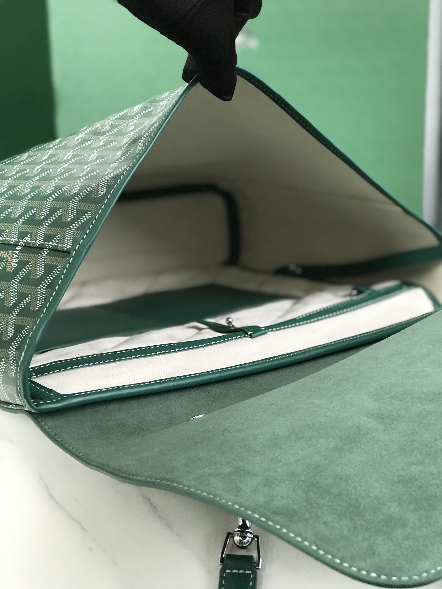 GOYARD Goyardine Citadin Messenger green 339878 |
