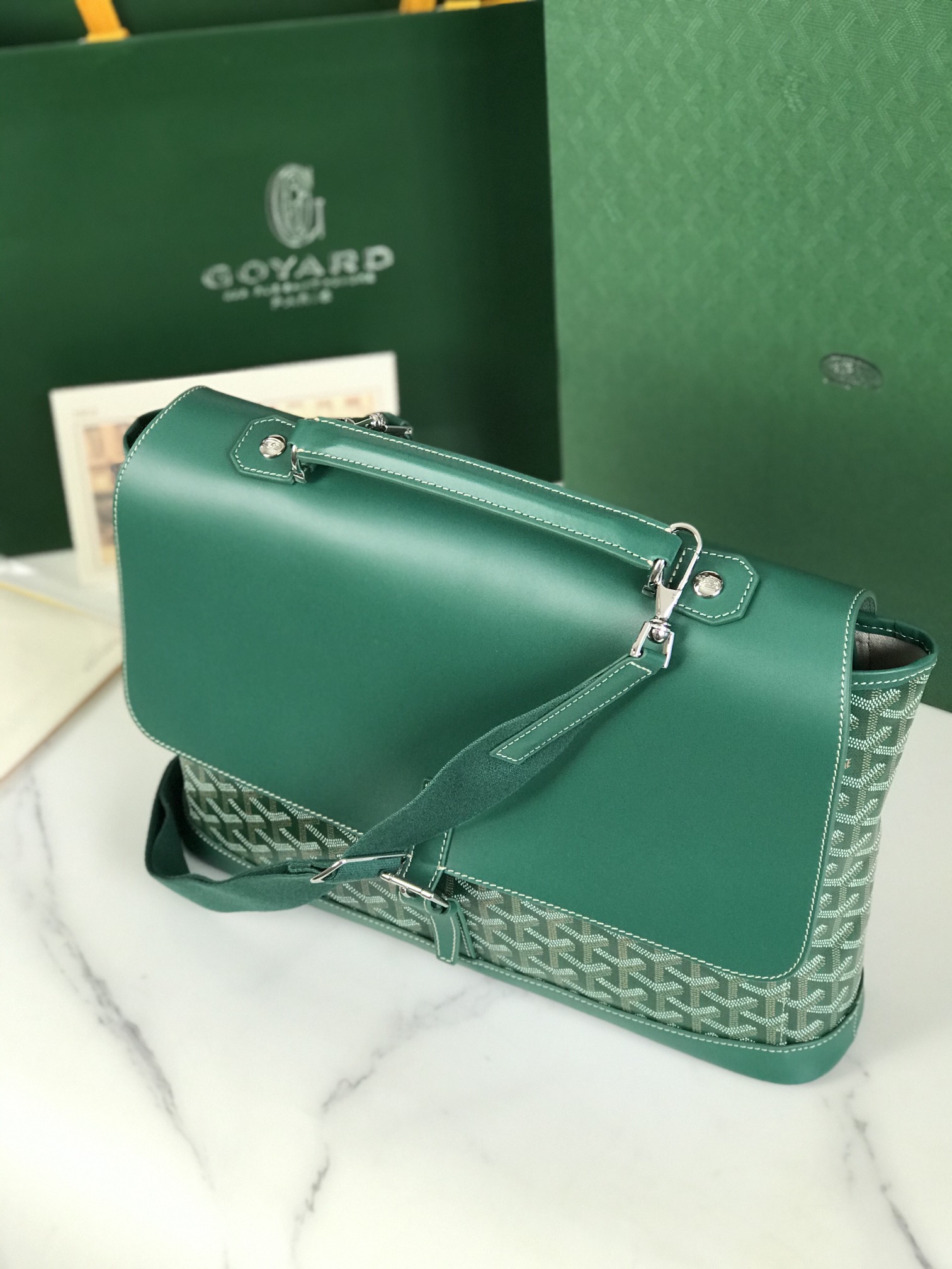 GOYARD Goyardine Citadin Messenger green 339878 |