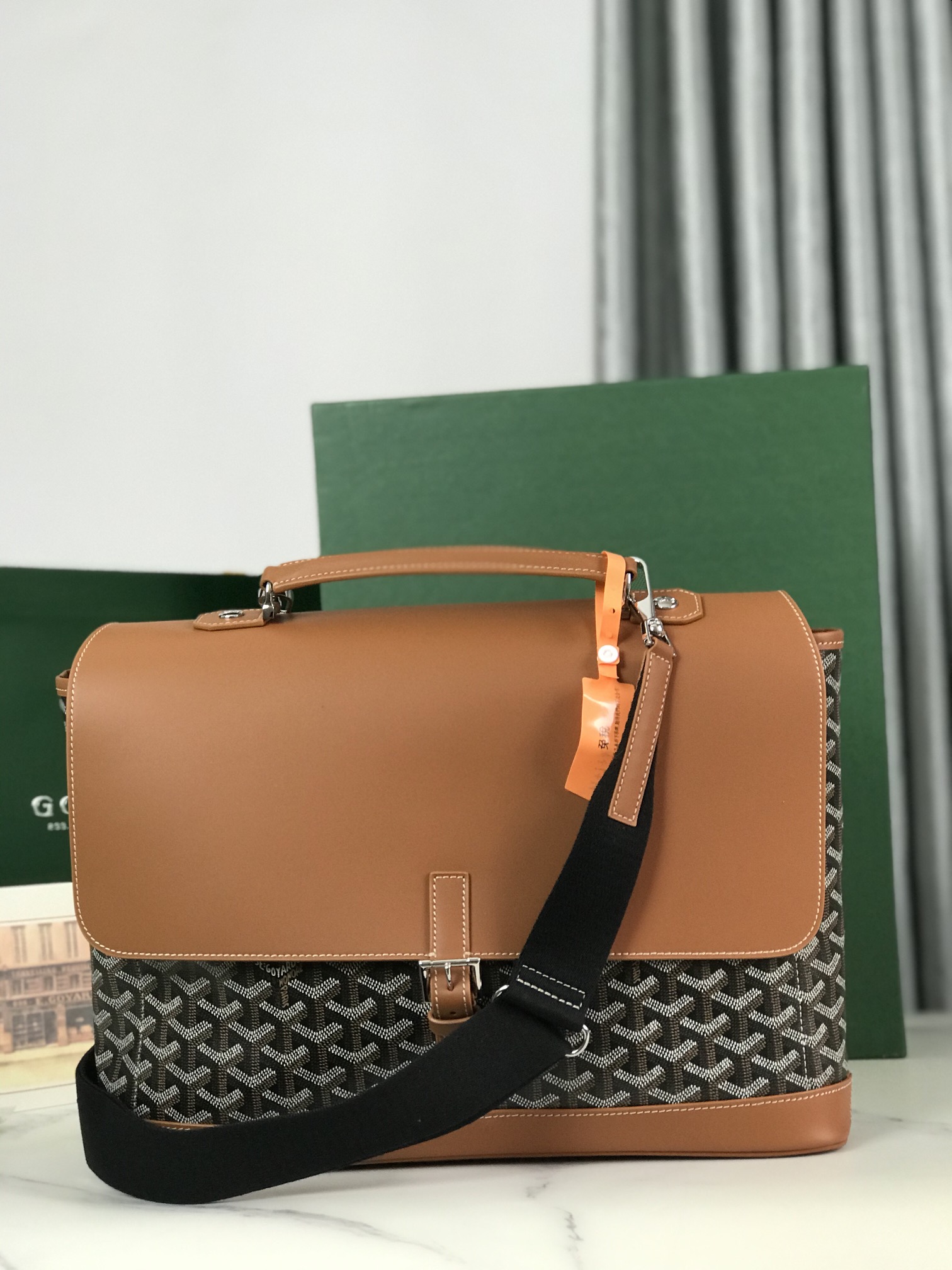 GOYARD Goyardine Citadin Messenger Black Gold 339878 |