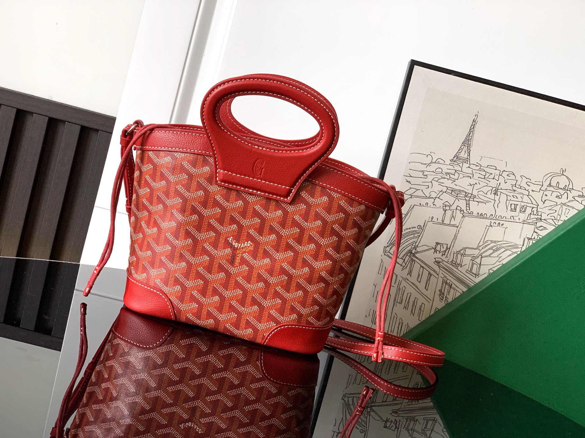 Goyard Beluga Mini Bag In Red Goyardine Canvas And …