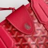 Goyard Goyardine Belharra PM Fuchsia Tote Palladium bag red