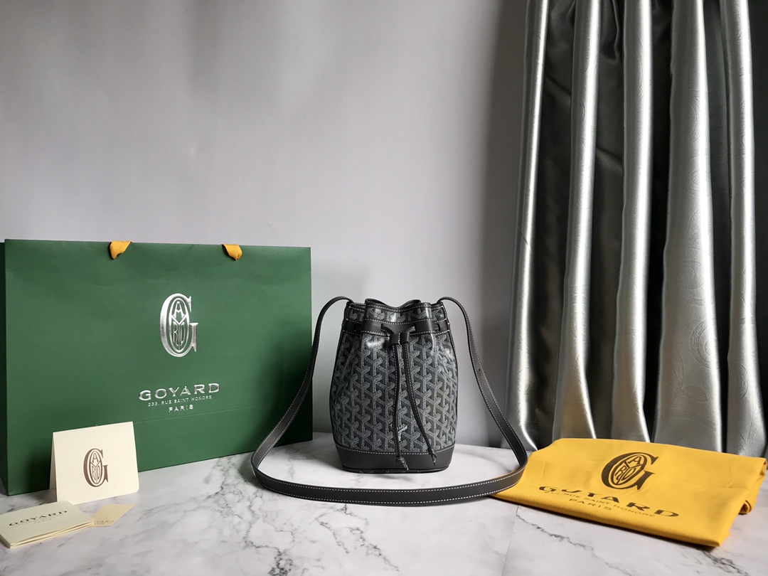 Goyard black Goyardine Coated Canvas and Leather …