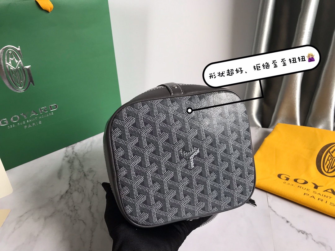 Goyard black Goyardine Coated Canvas and Leather ...