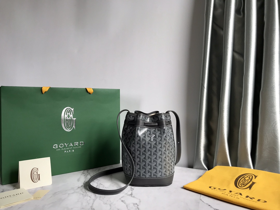 Goyard black Goyardine Coated Canvas and Leather ...