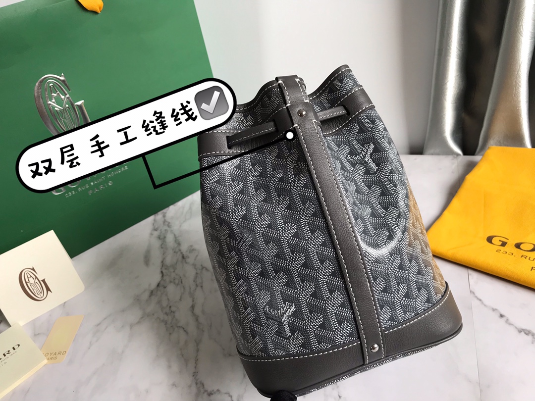 Goyard black Goyardine Coated Canvas and Leather ...
