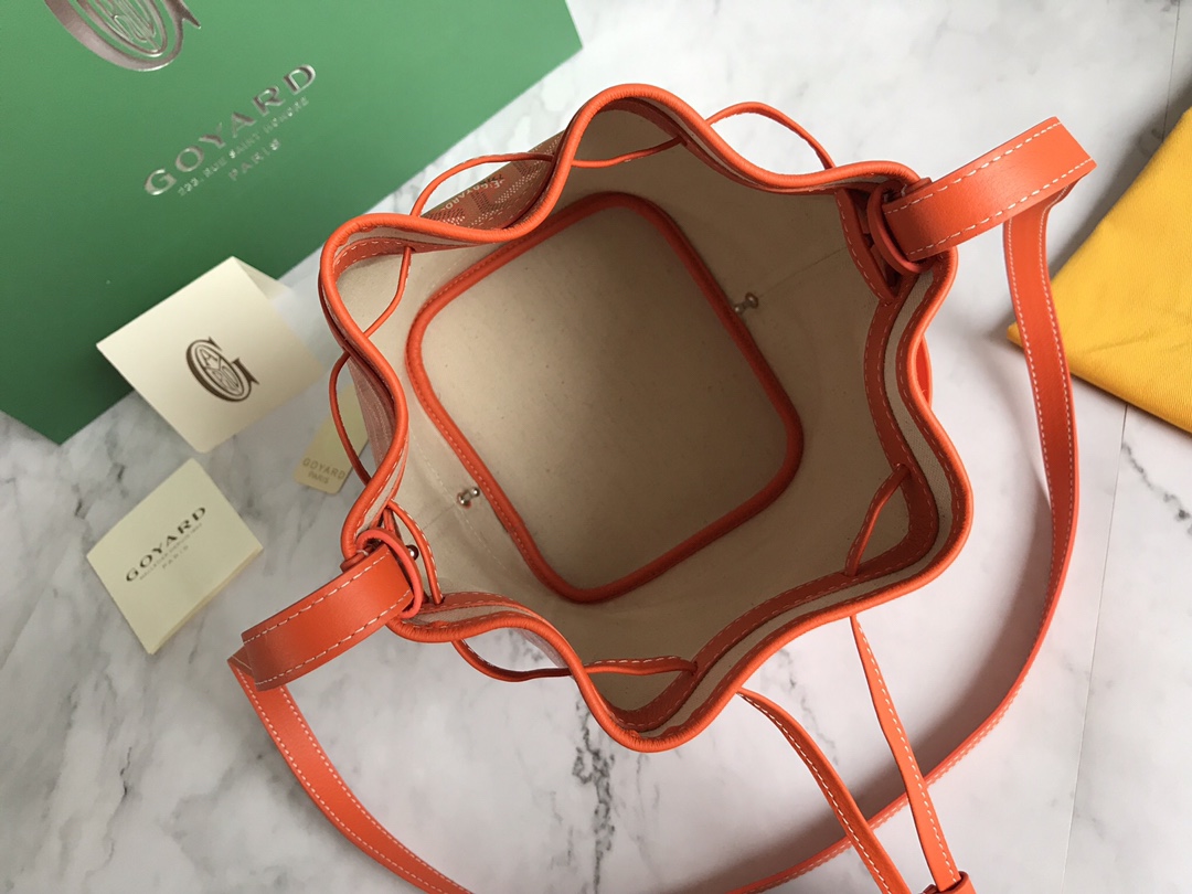 Goyard orange Goyardine Coated Canvas and Leather ...