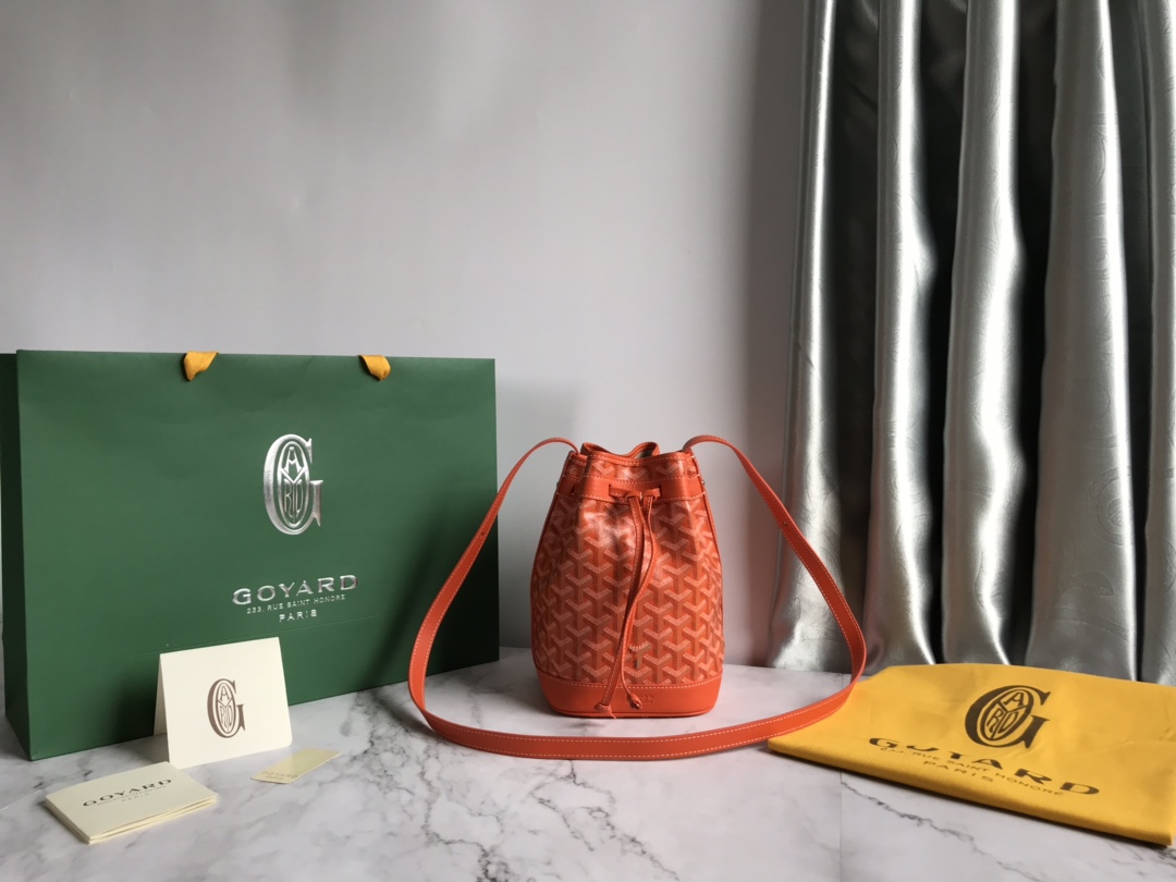 Goyard orange Goyardine Coated Canvas and Leather …